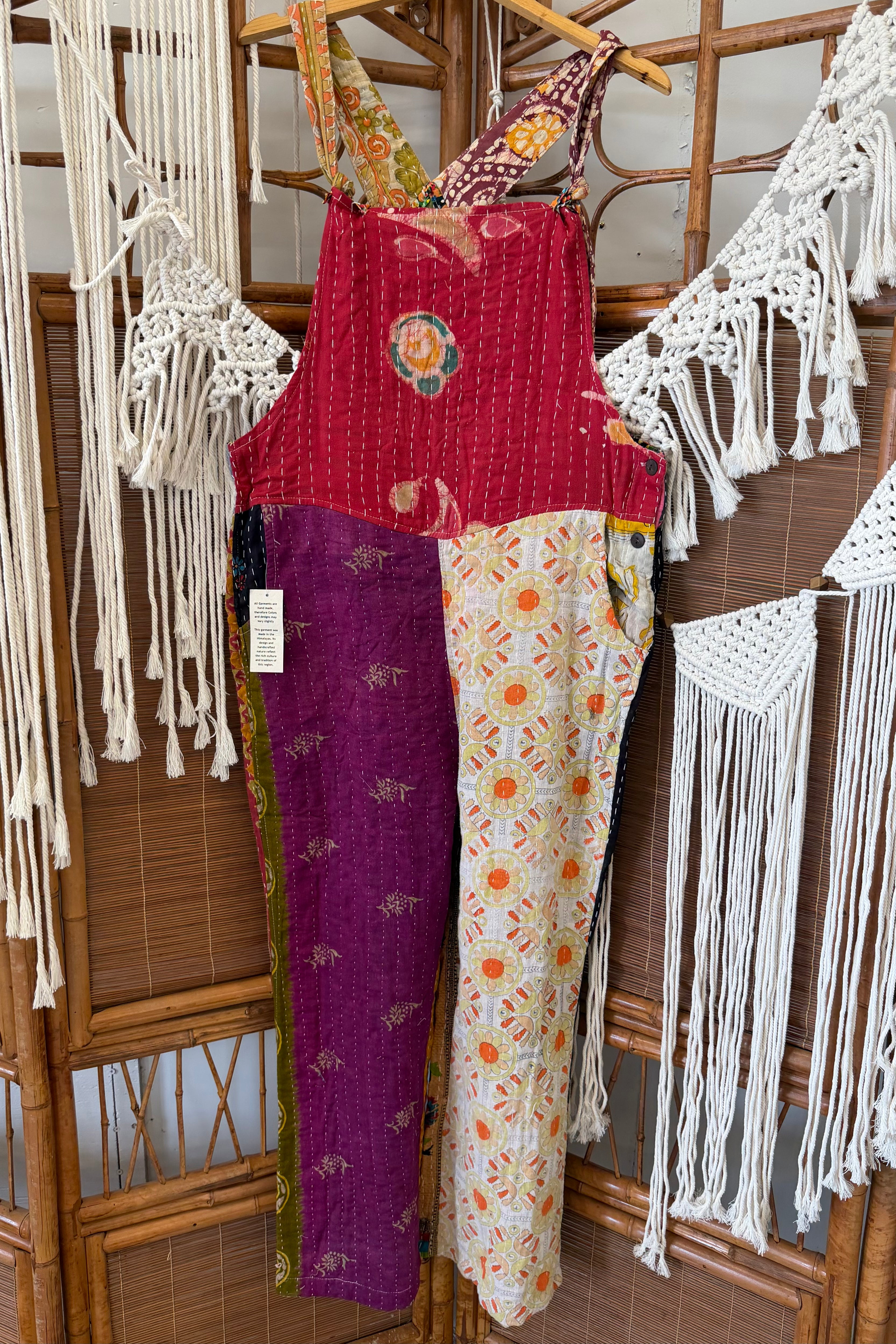 Final Sale - Kantha Tied Straps Overalls Combo 4