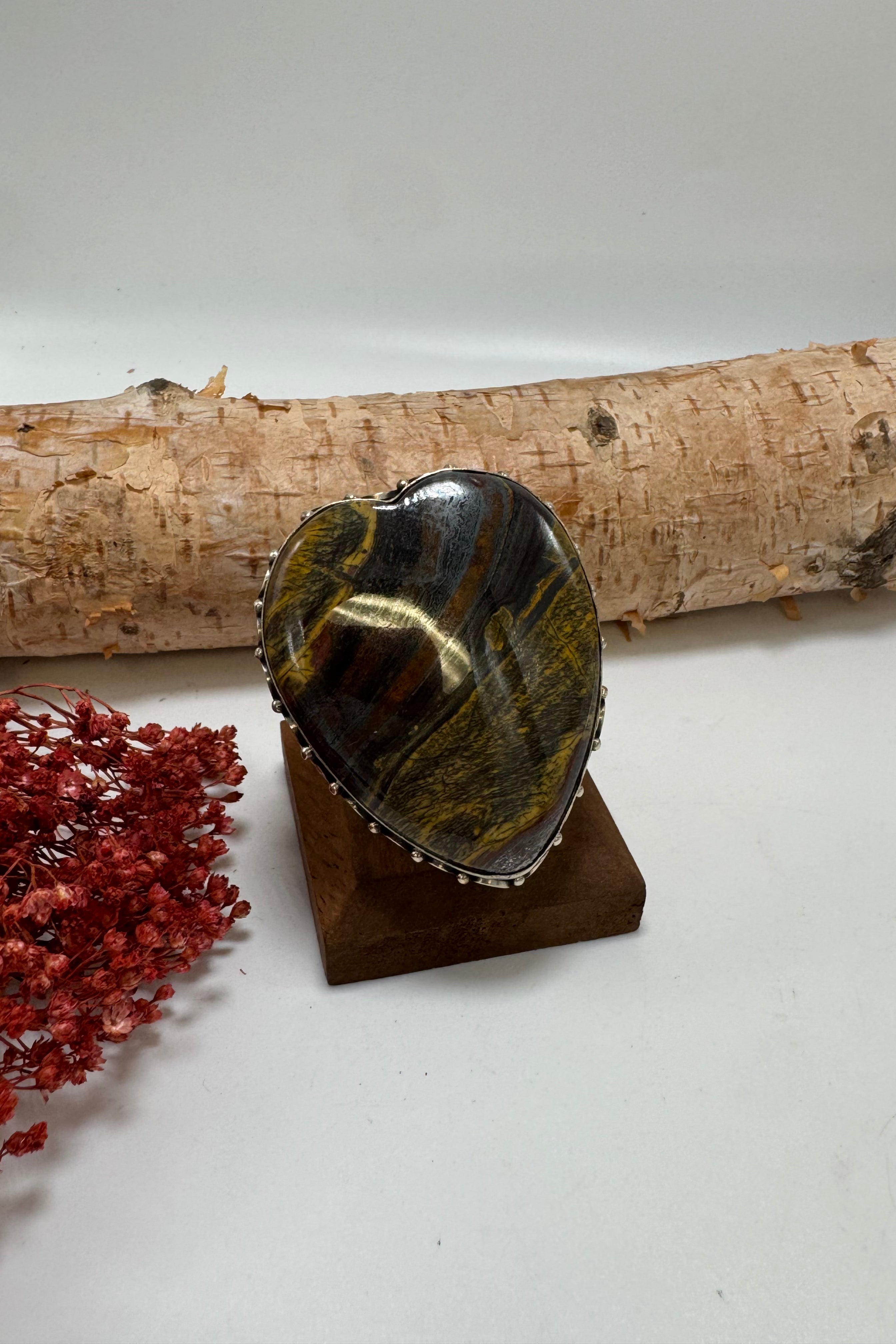 Earthtone Heart Ring