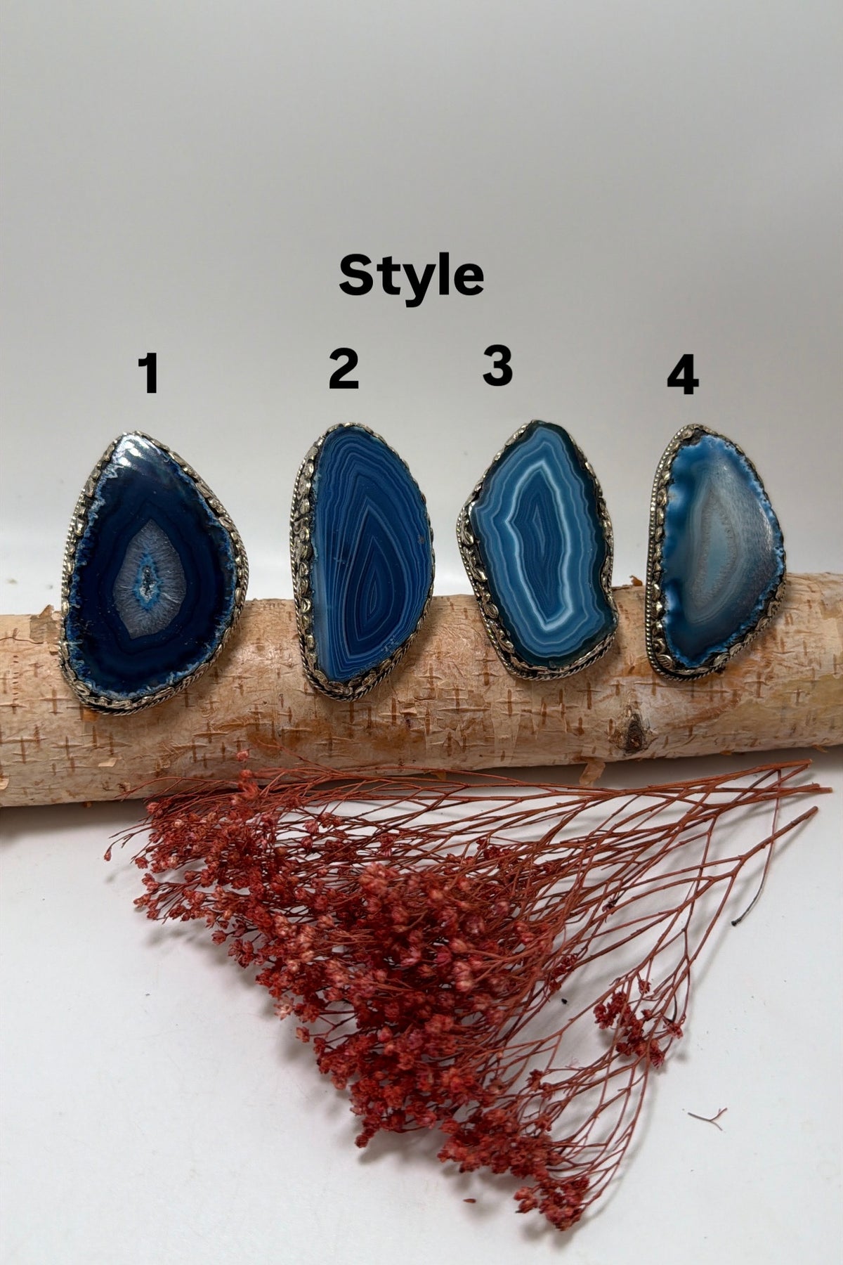 Fantasy Geode Slab Rings