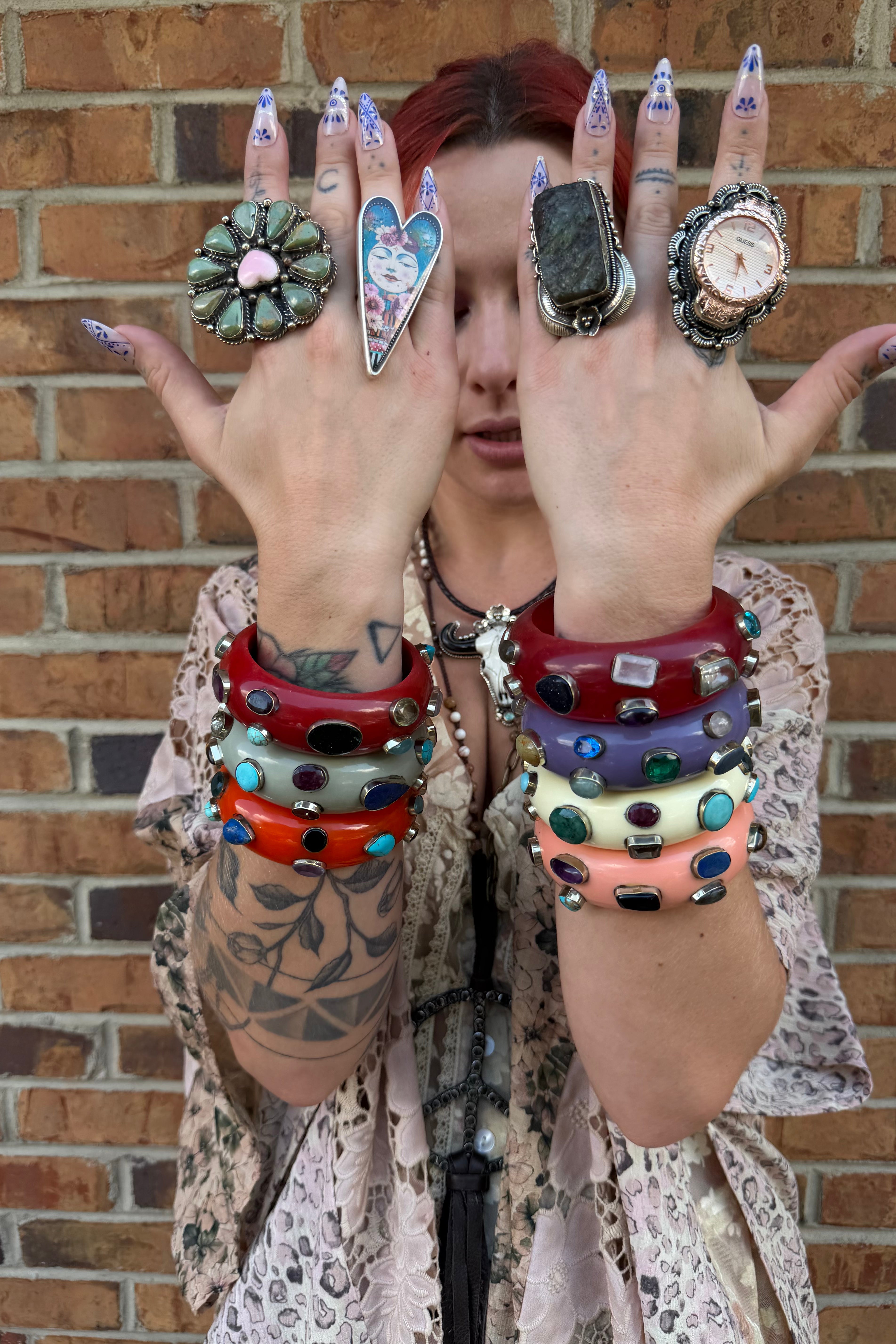 Thin Statement Bangles - Choose you Color