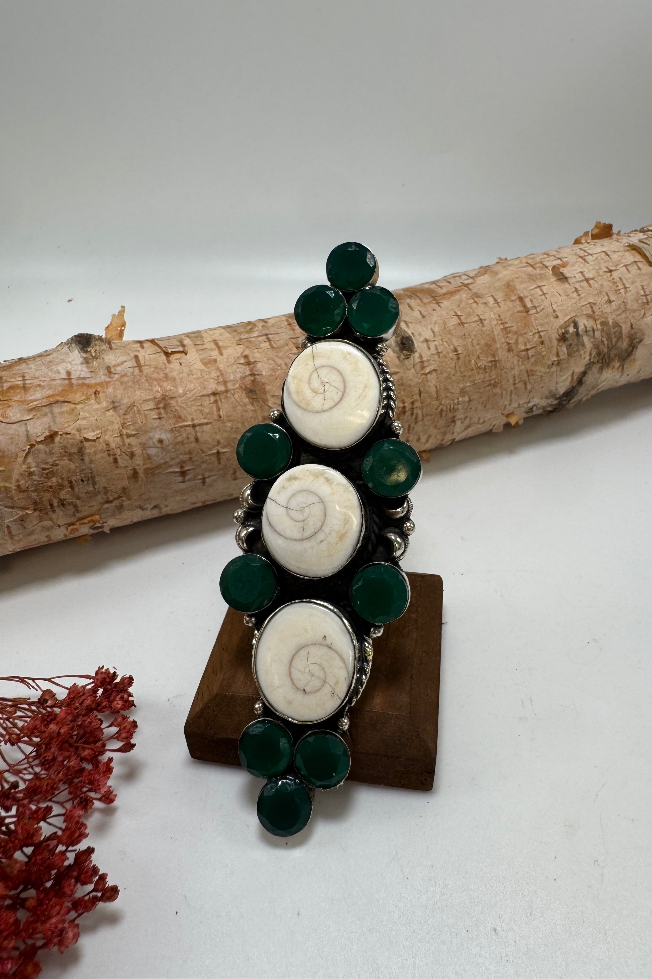 Fossil Green Stacked Ring