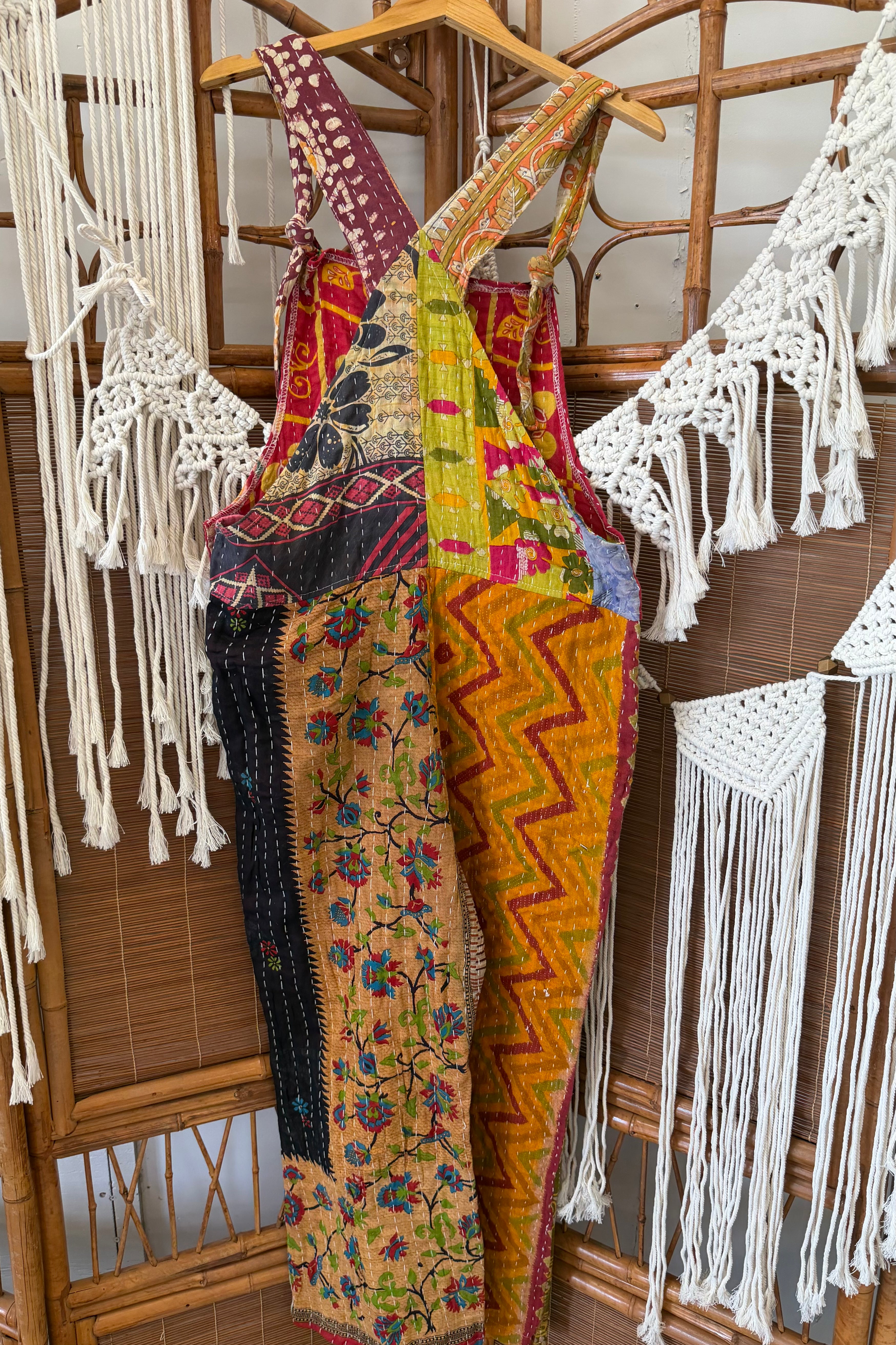 Final Sale - Kantha Tied Straps Overalls Combo 4