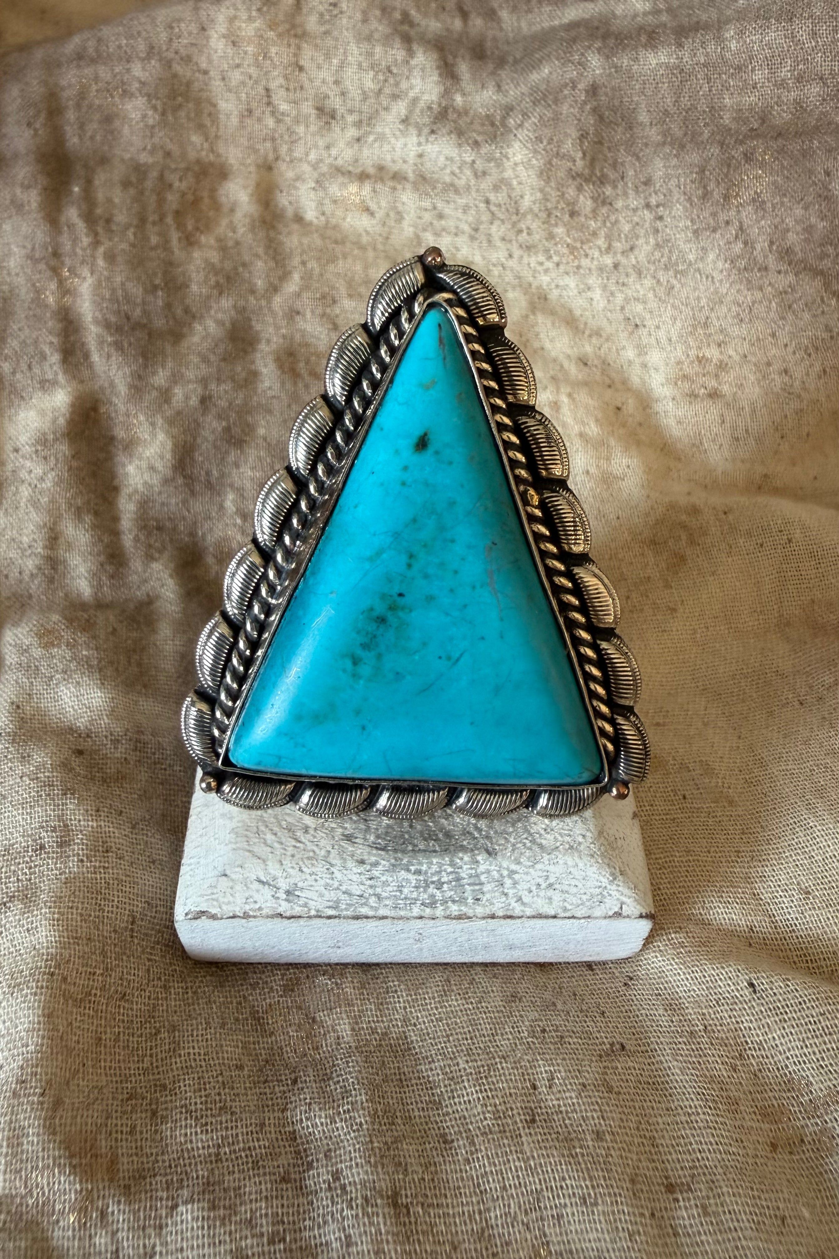 Blue Triangle Ring