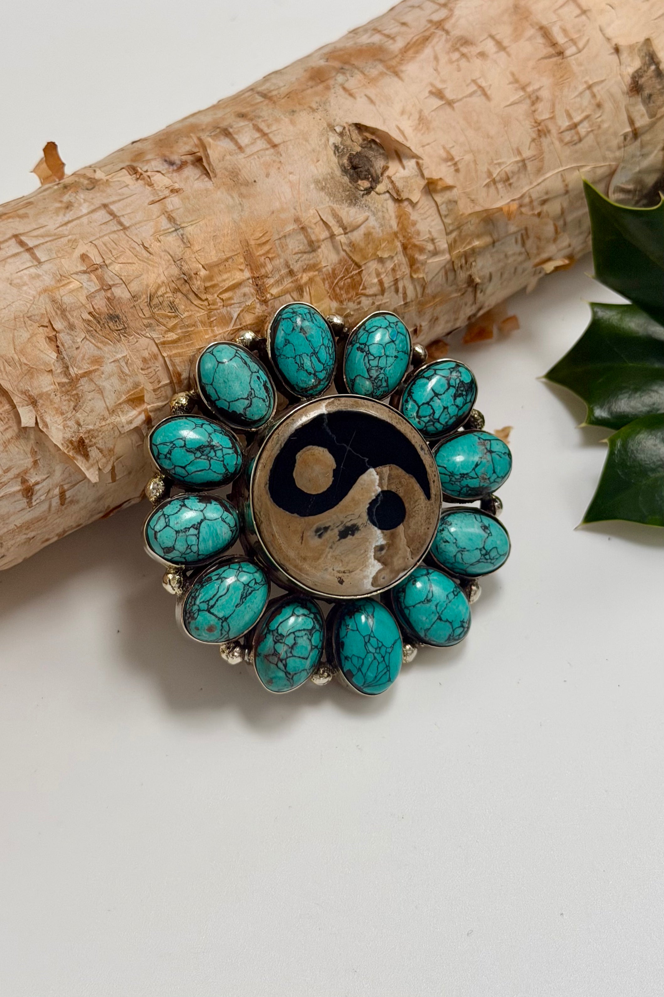 Yin & Yang in Blue Howlite Statement Ring