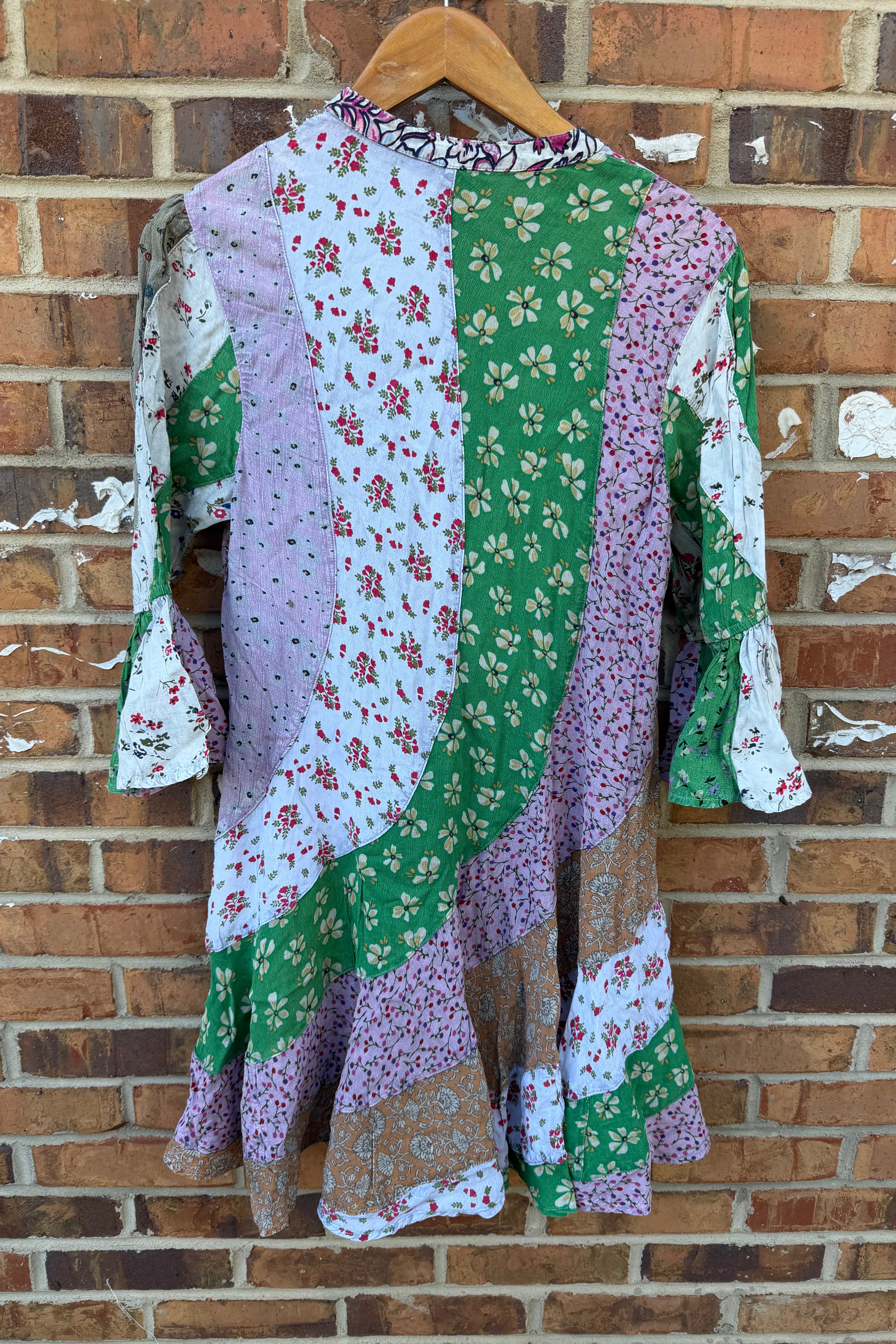 Boho Patchwork Babydoll Dress