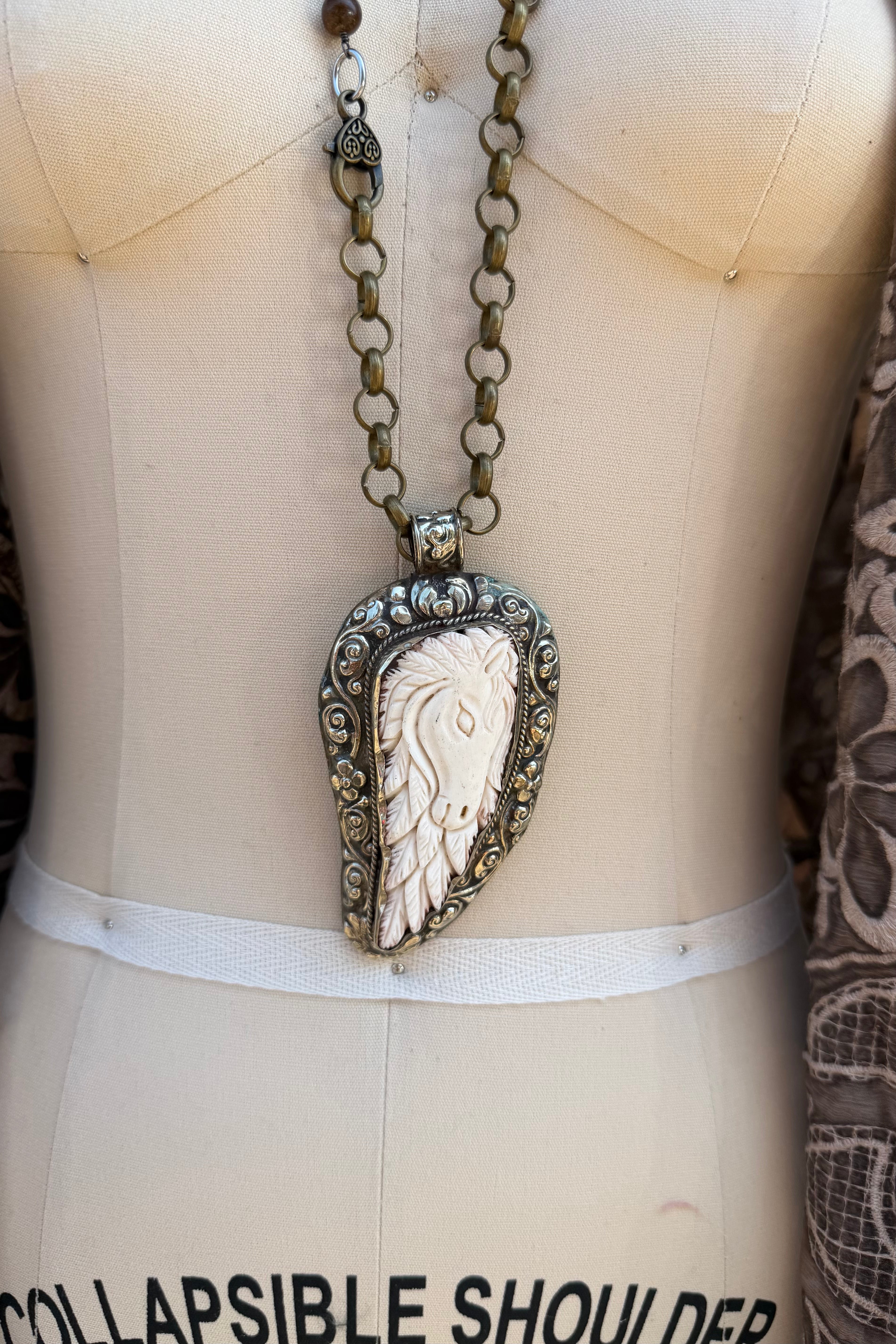 OOAK Horsing Around Necklace