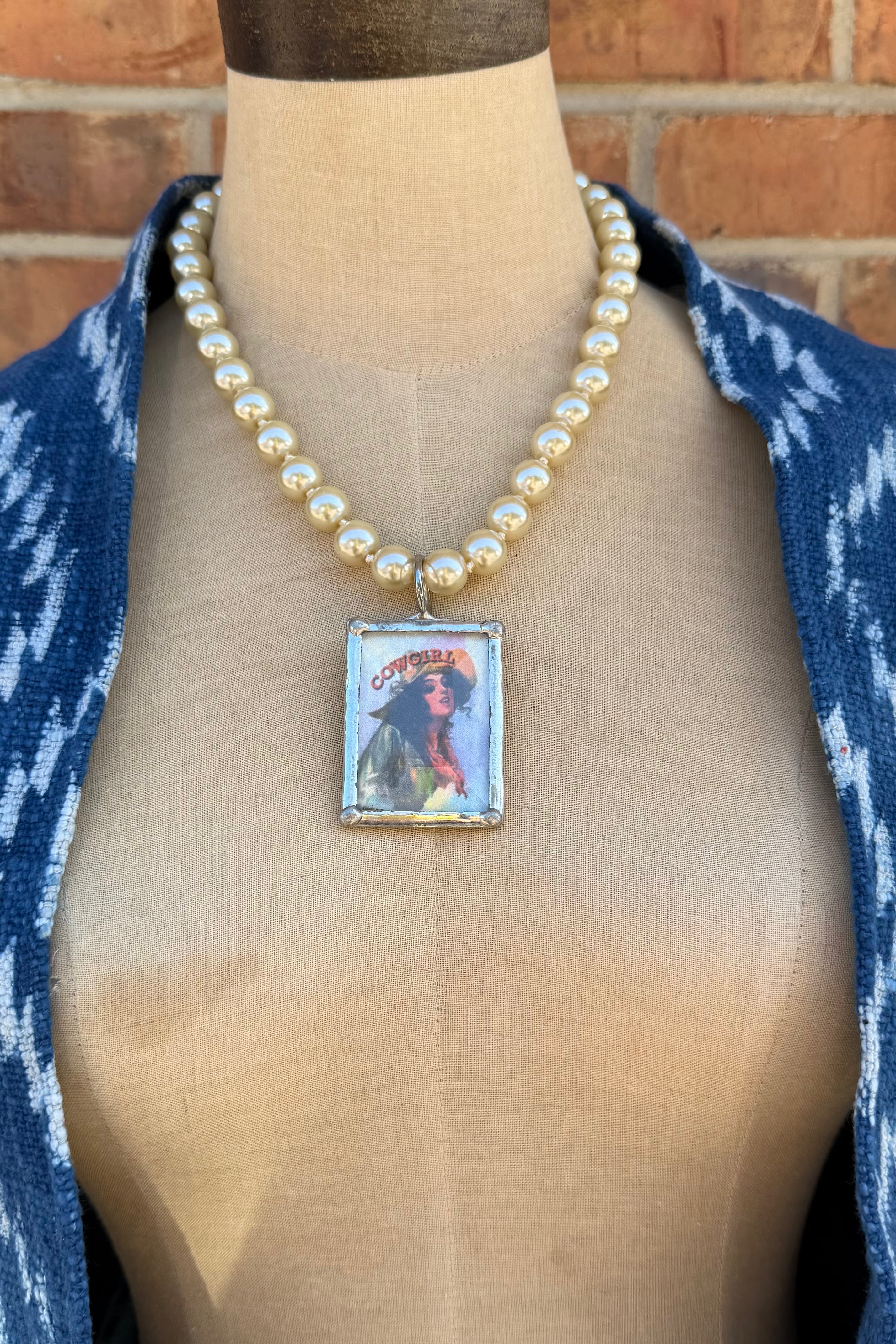 Cowgirl Portrait Necklace