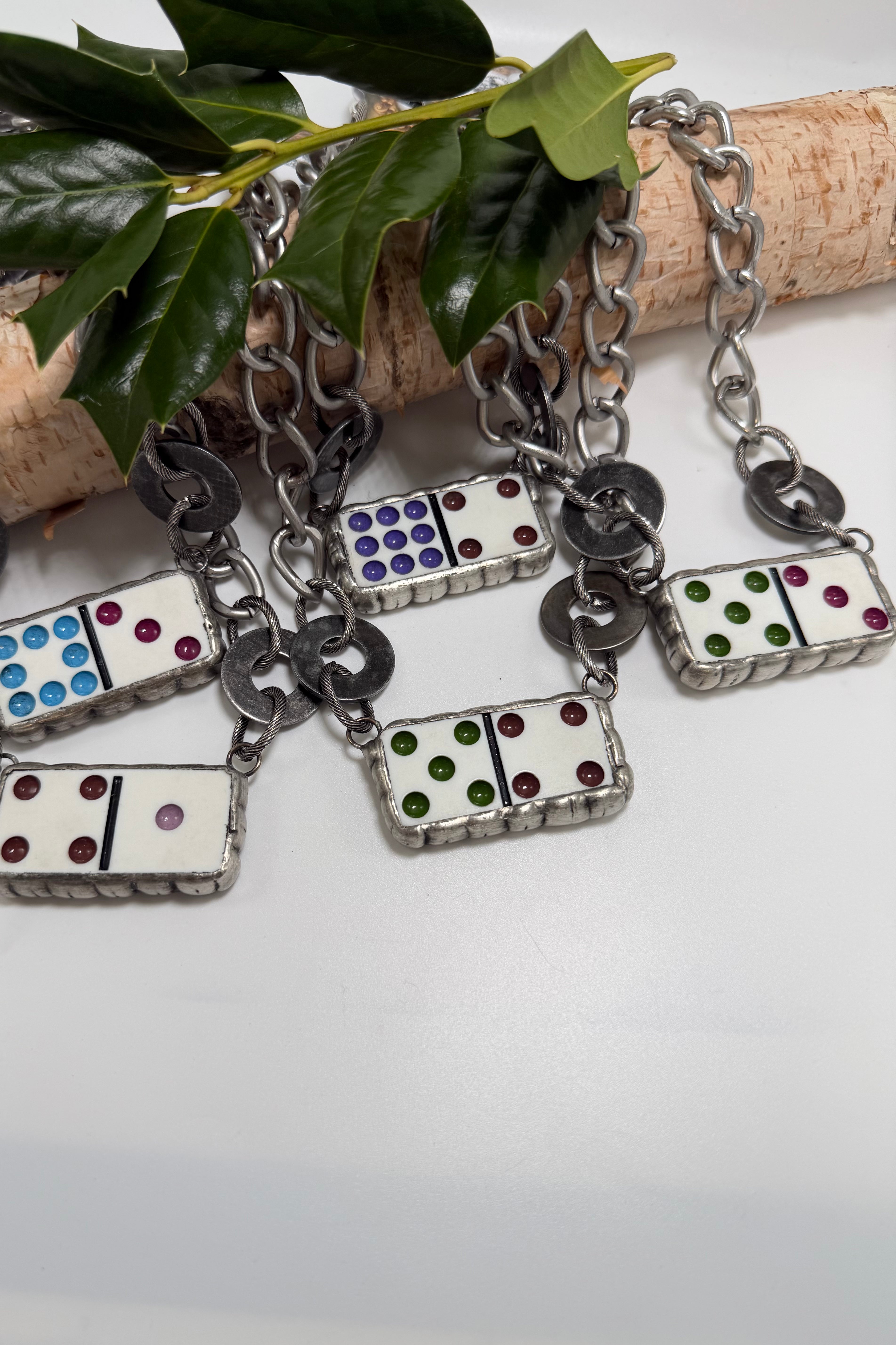 Colorful Domino Necklace