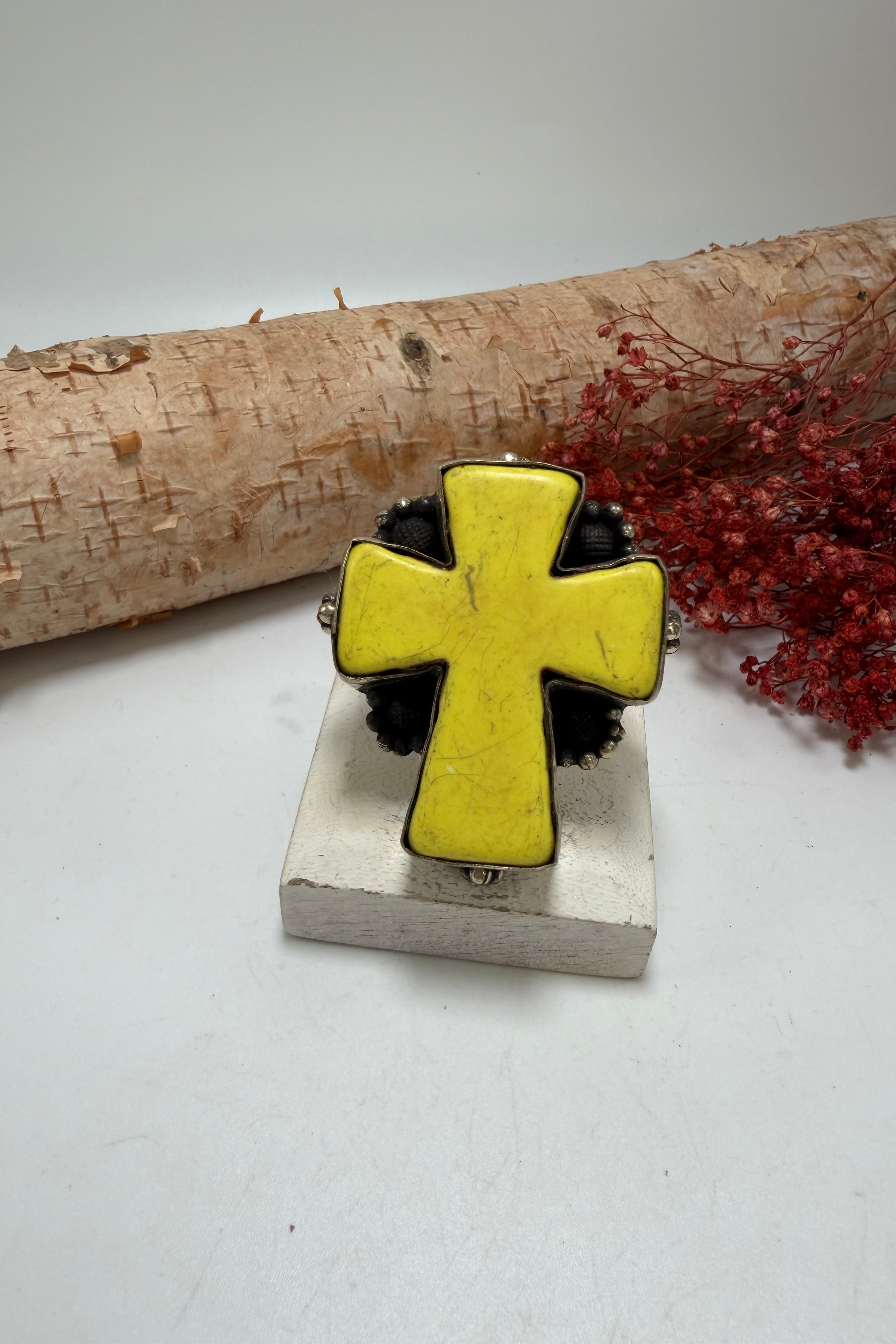 Yellow Cross Ring