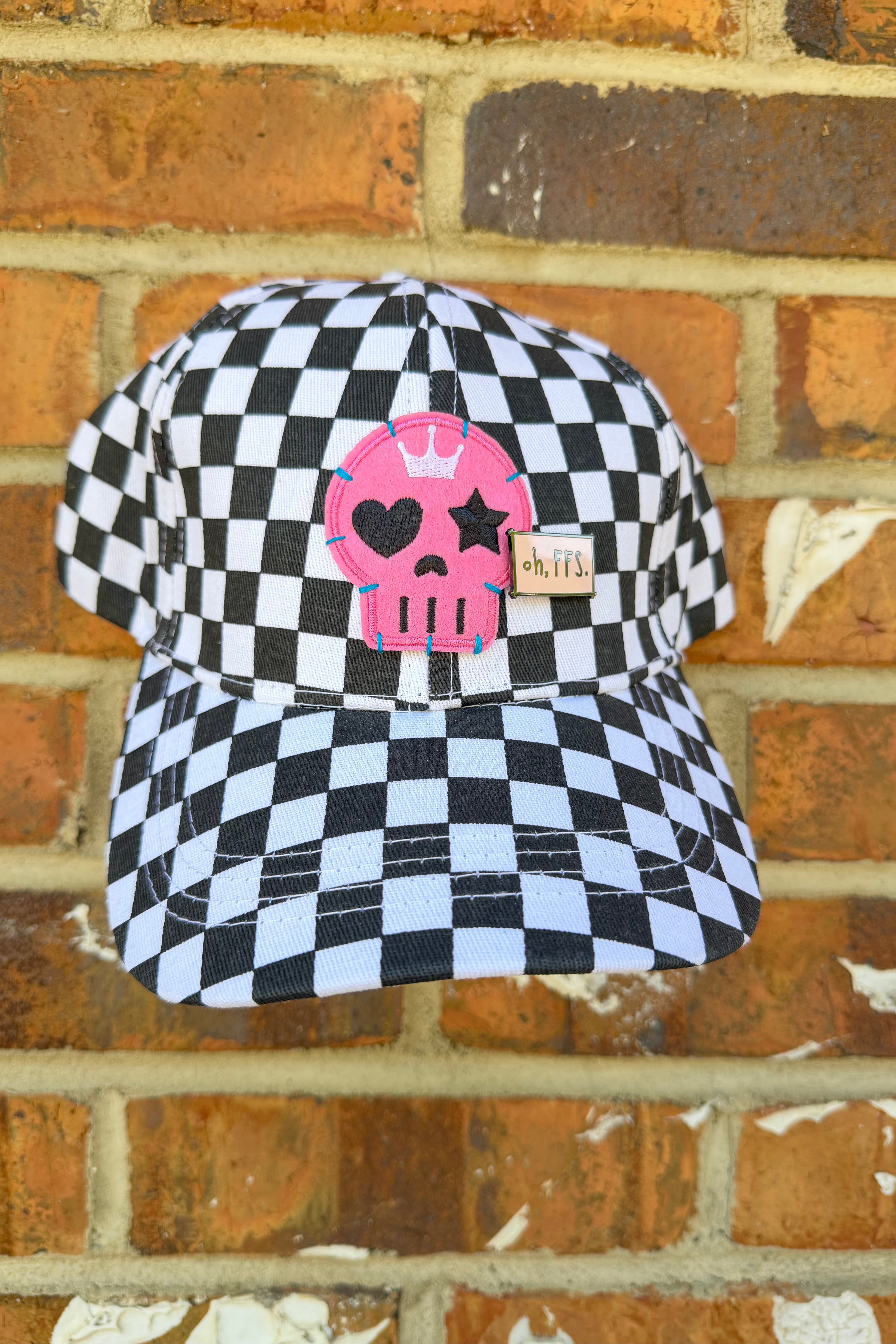 Checkered Skull Hat