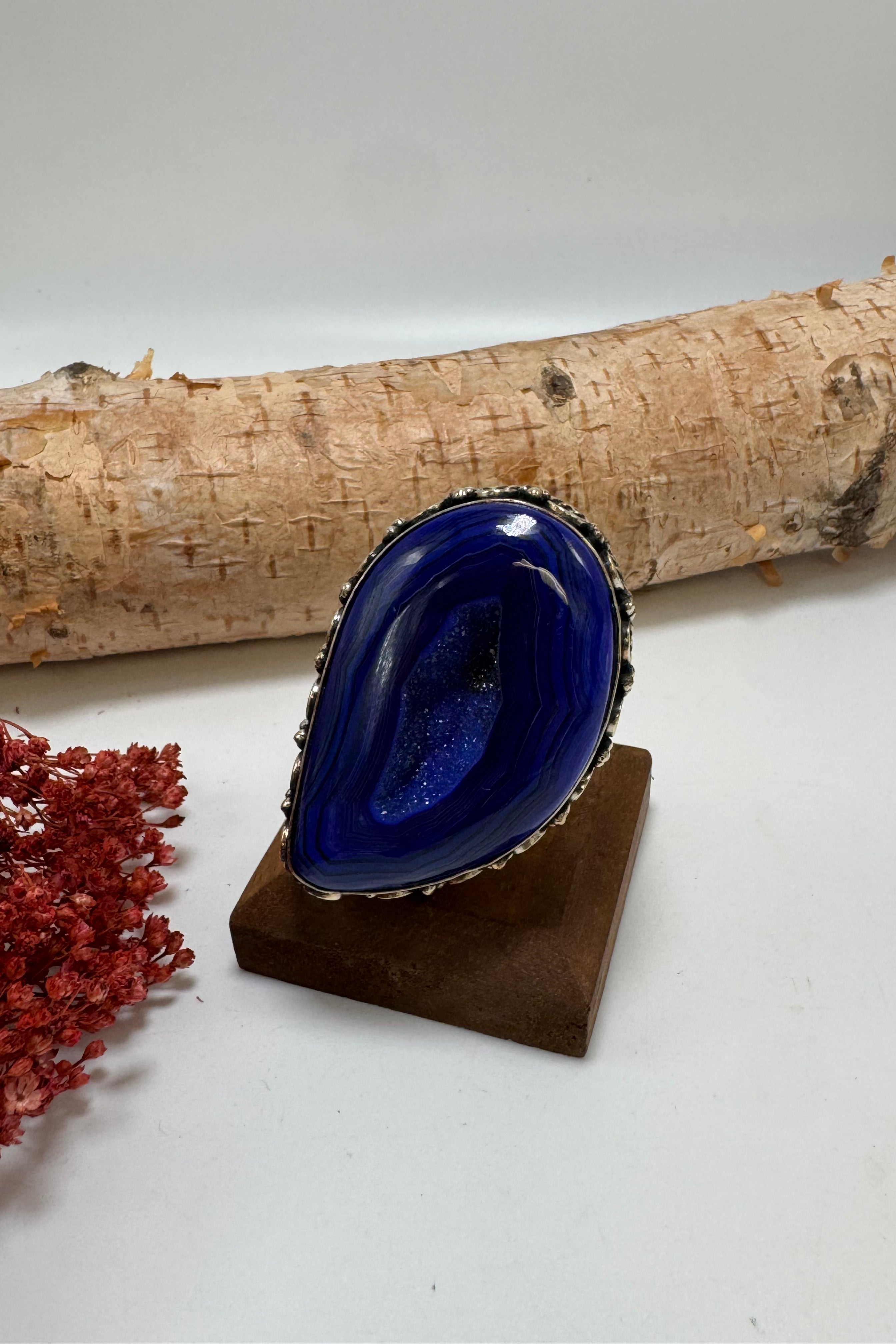 Blue Geode Ring
