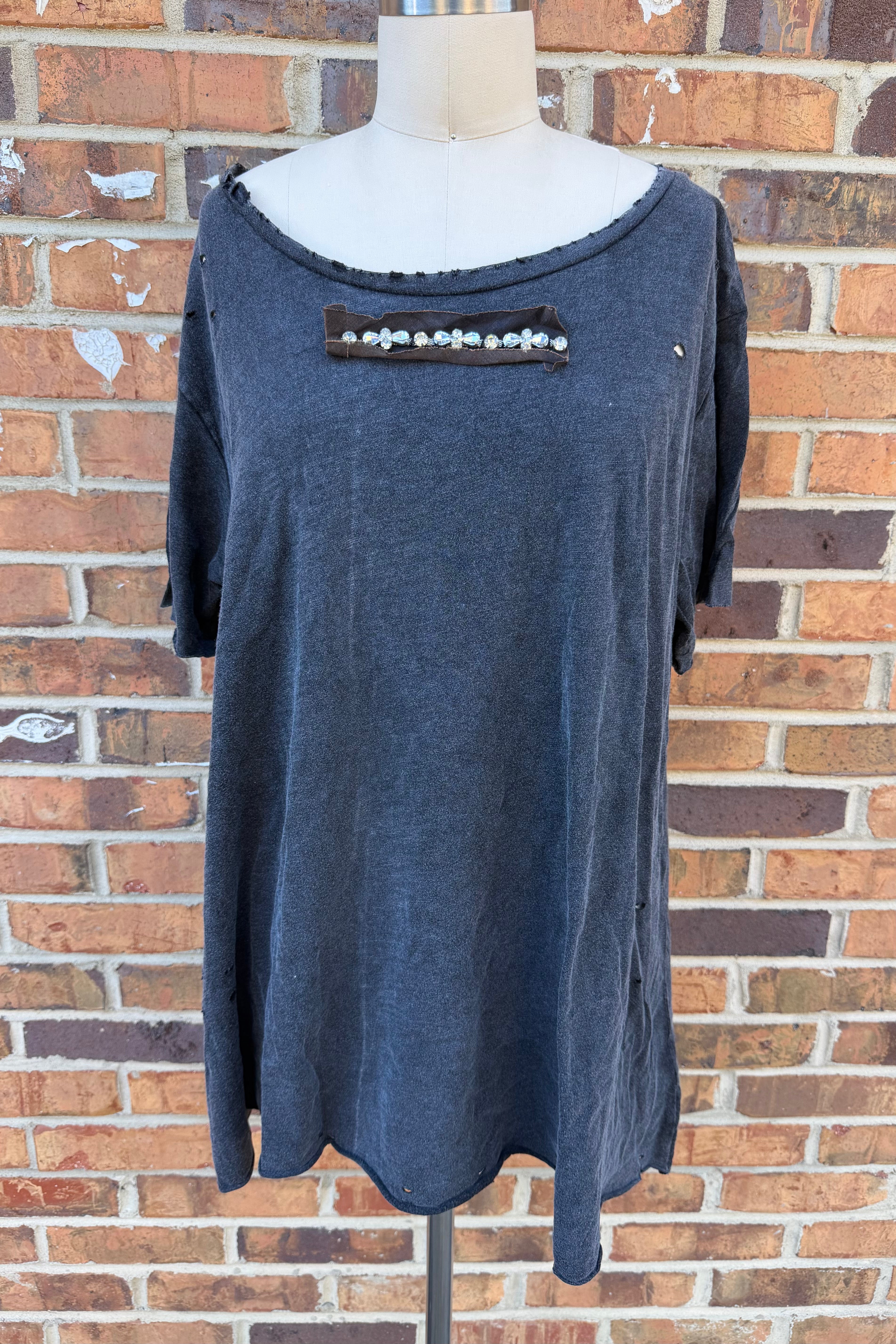 Black Jeweled Shirt