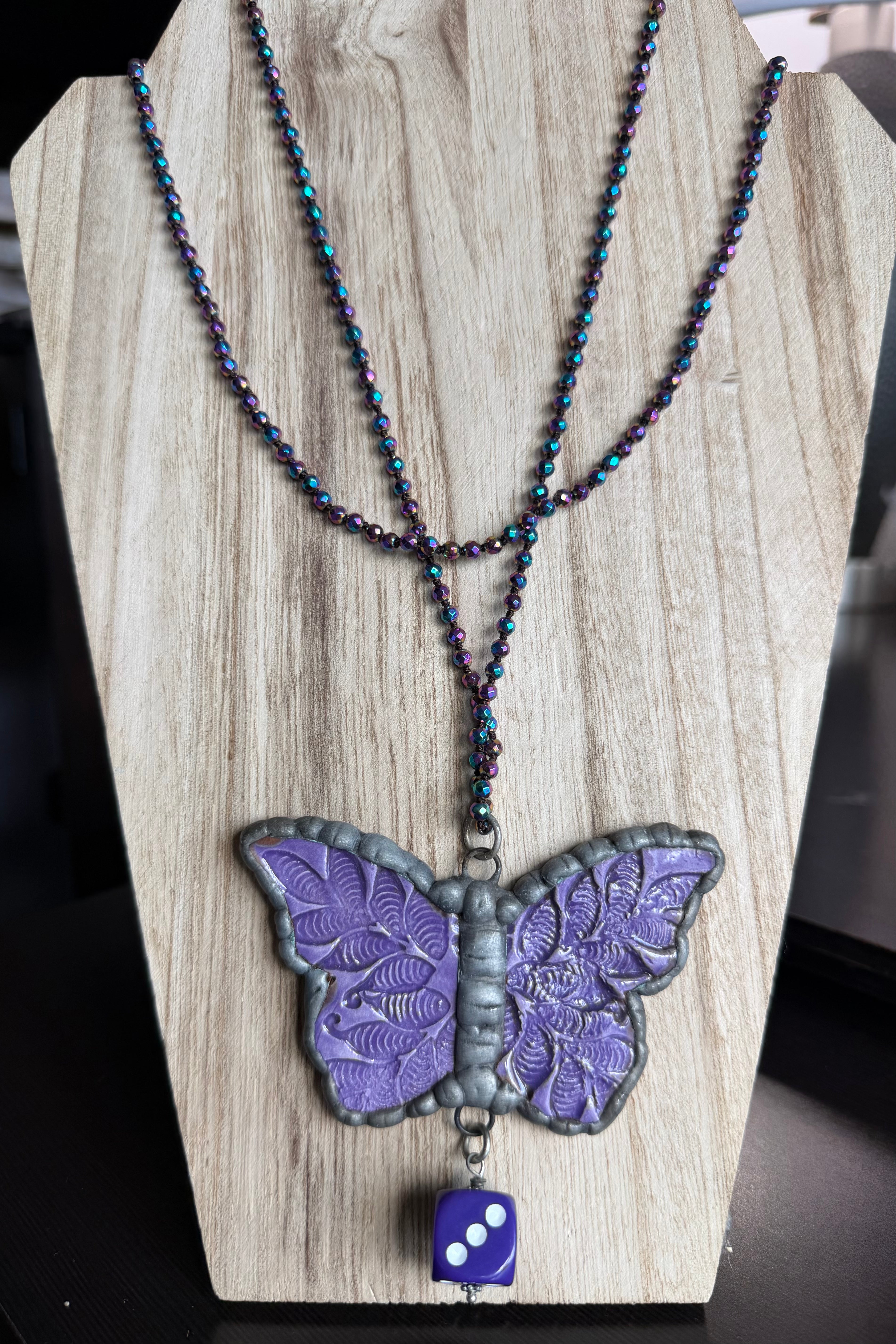 Purple Pottery Butterfly
