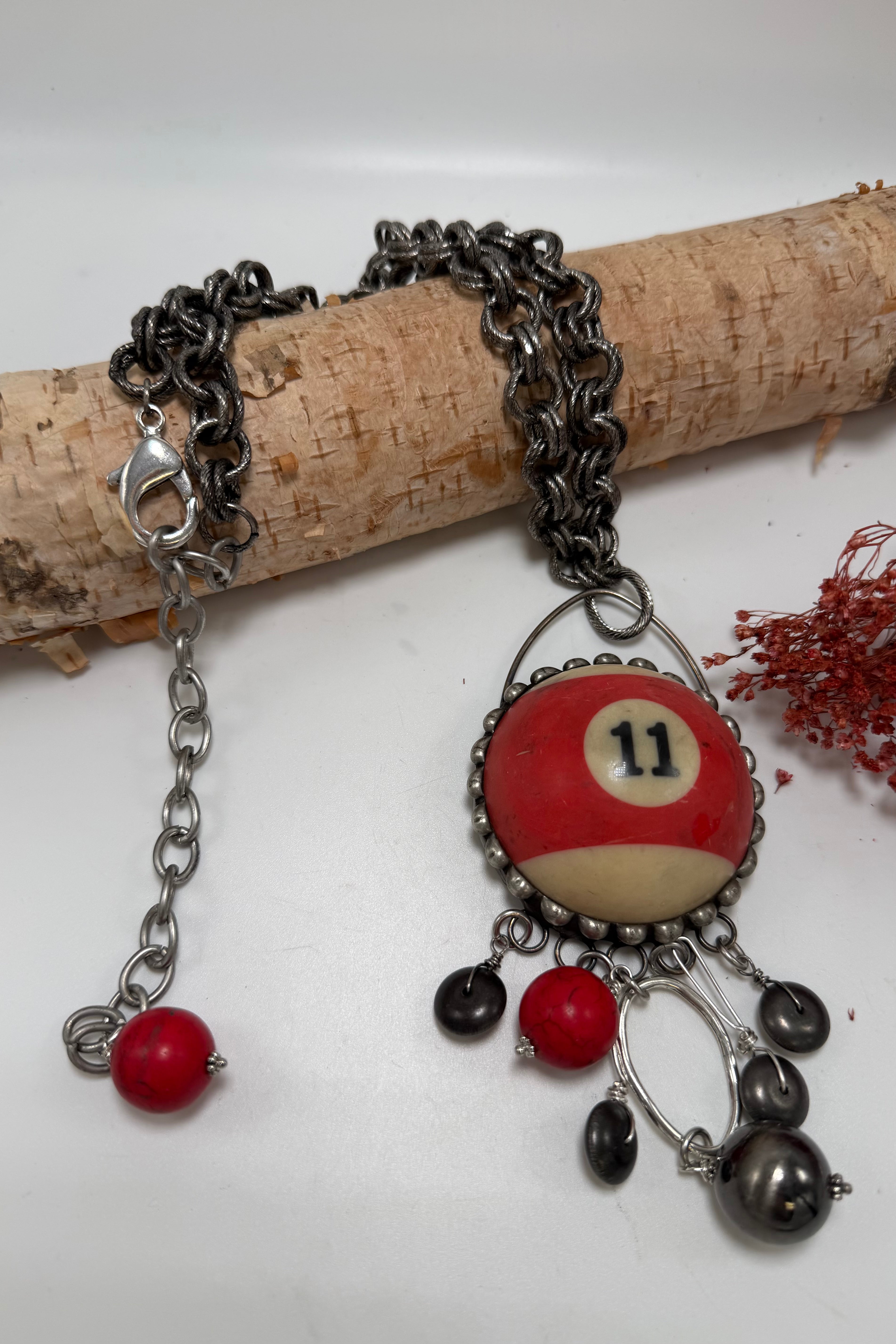 Giant Pool Ball Necklace