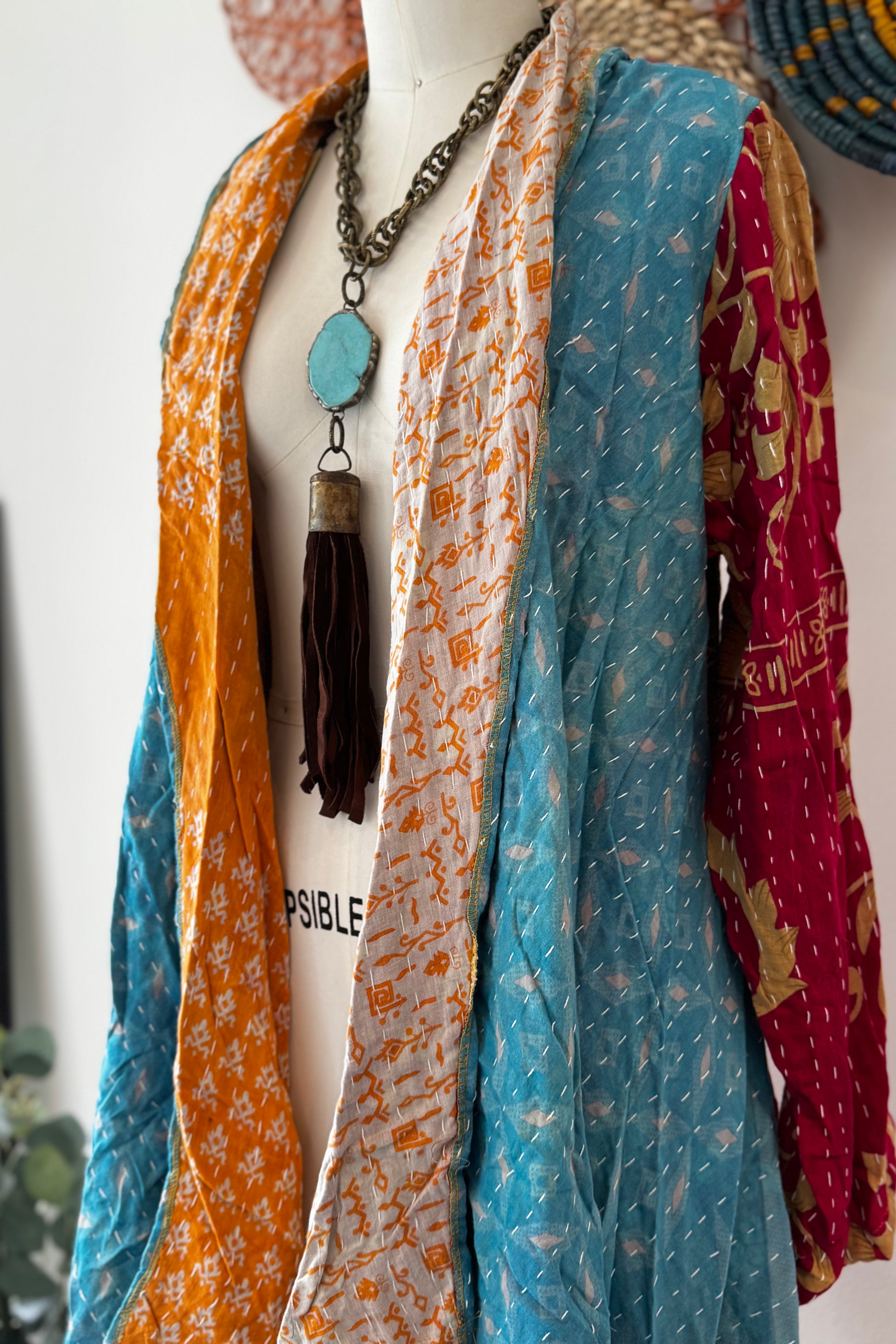Kantha Sunrise Duster Combo D