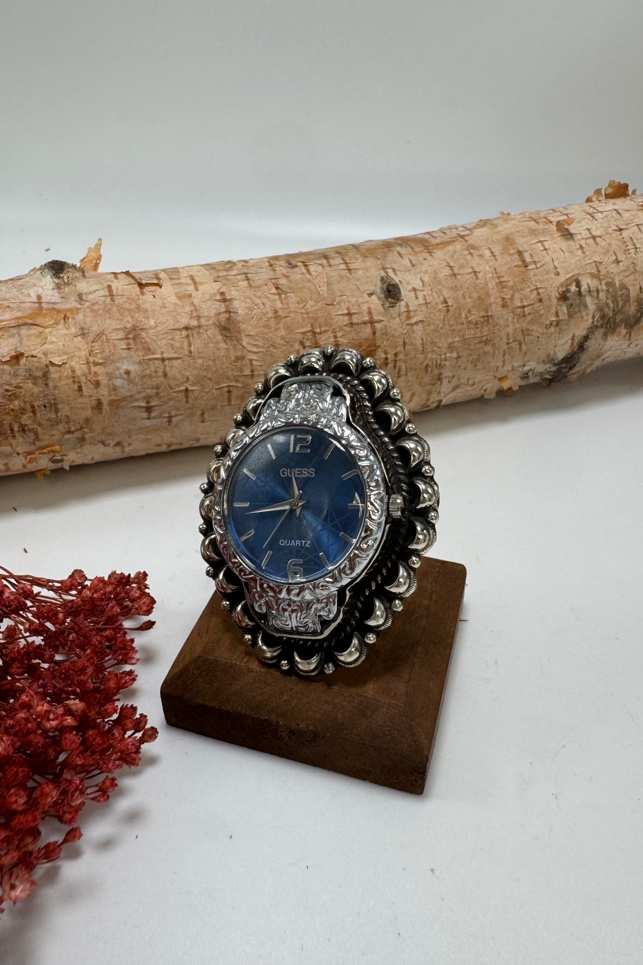 Geo Blue Watch Ring