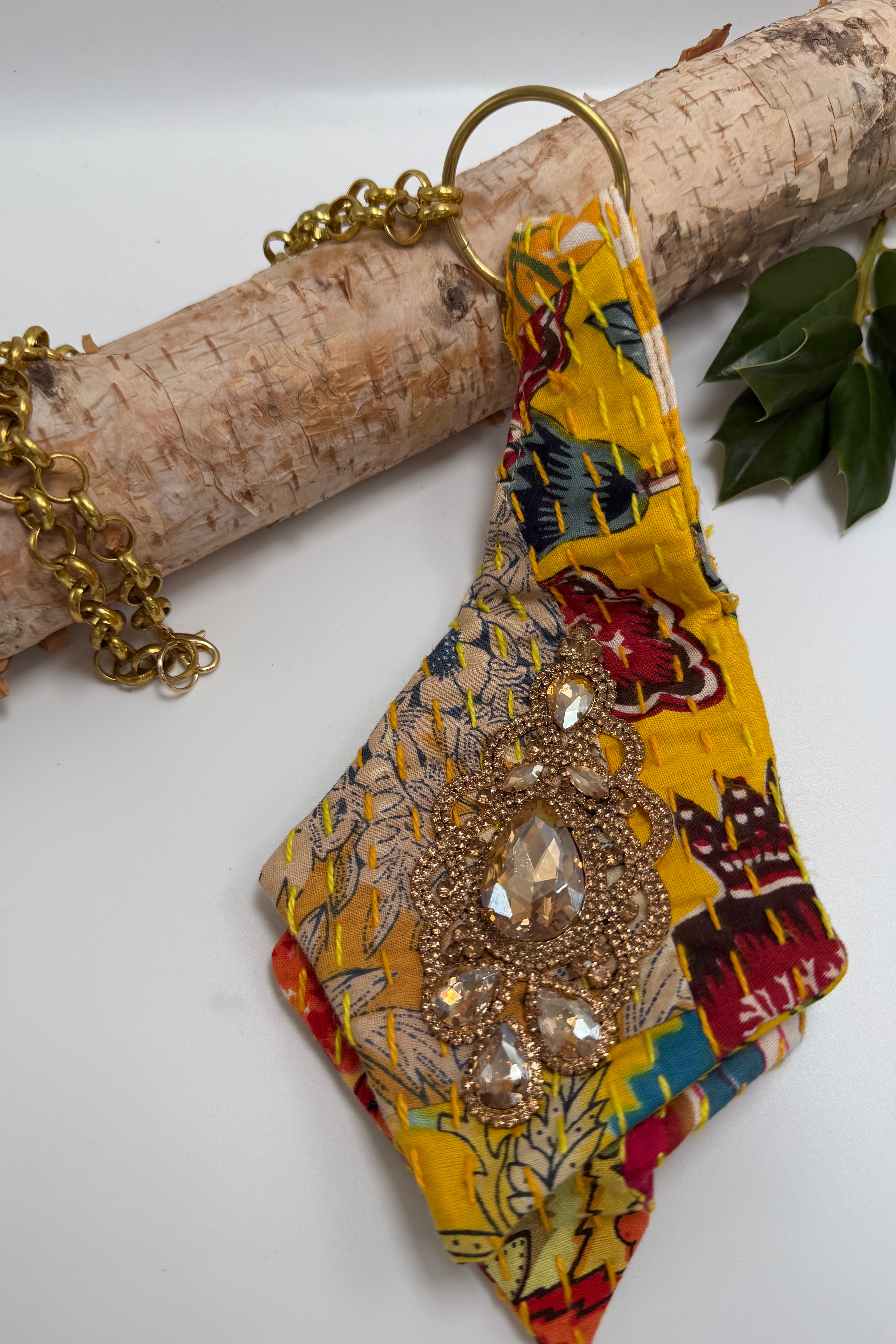Kantha Tie Necklace