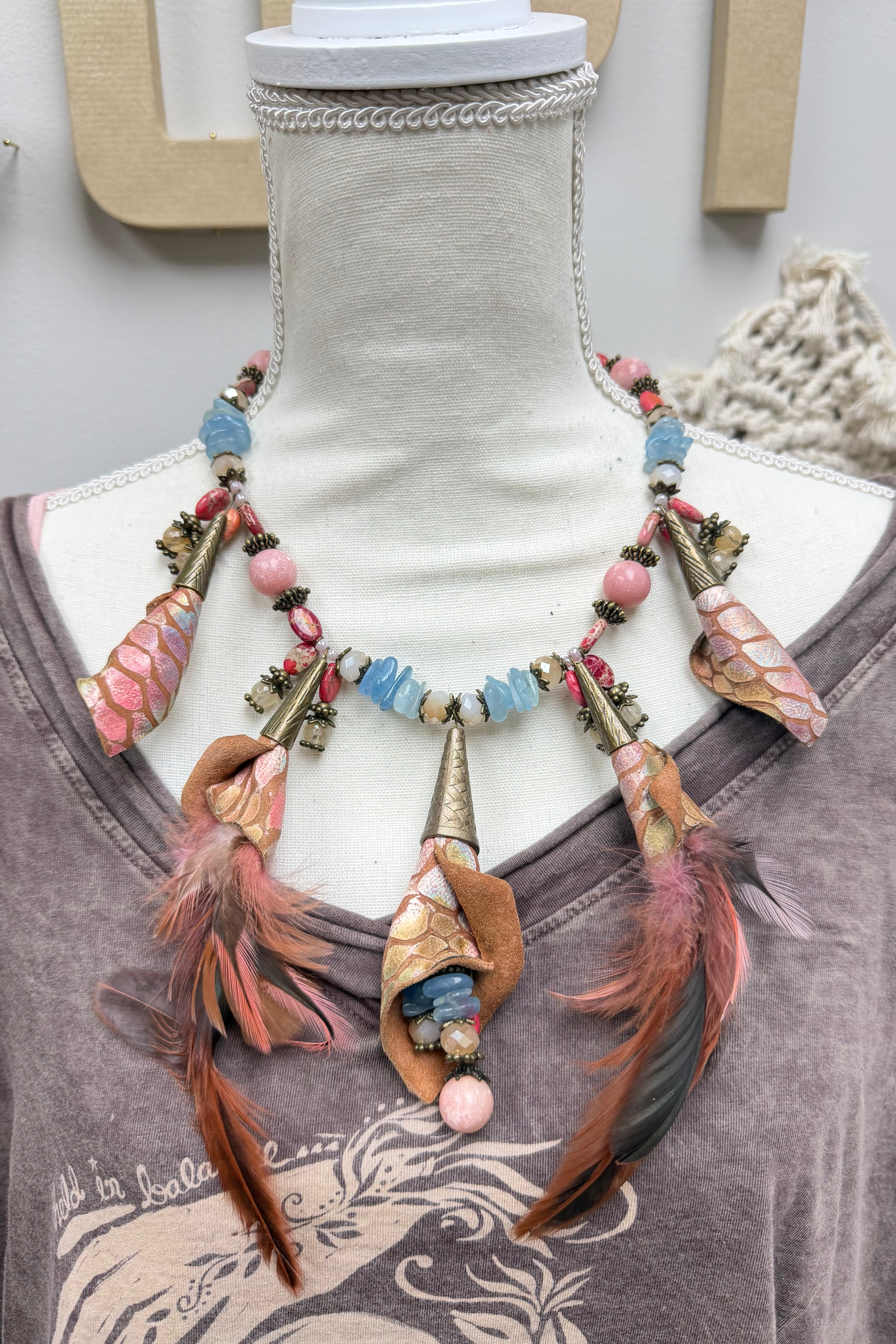 FINAL SALE Feather Necklace