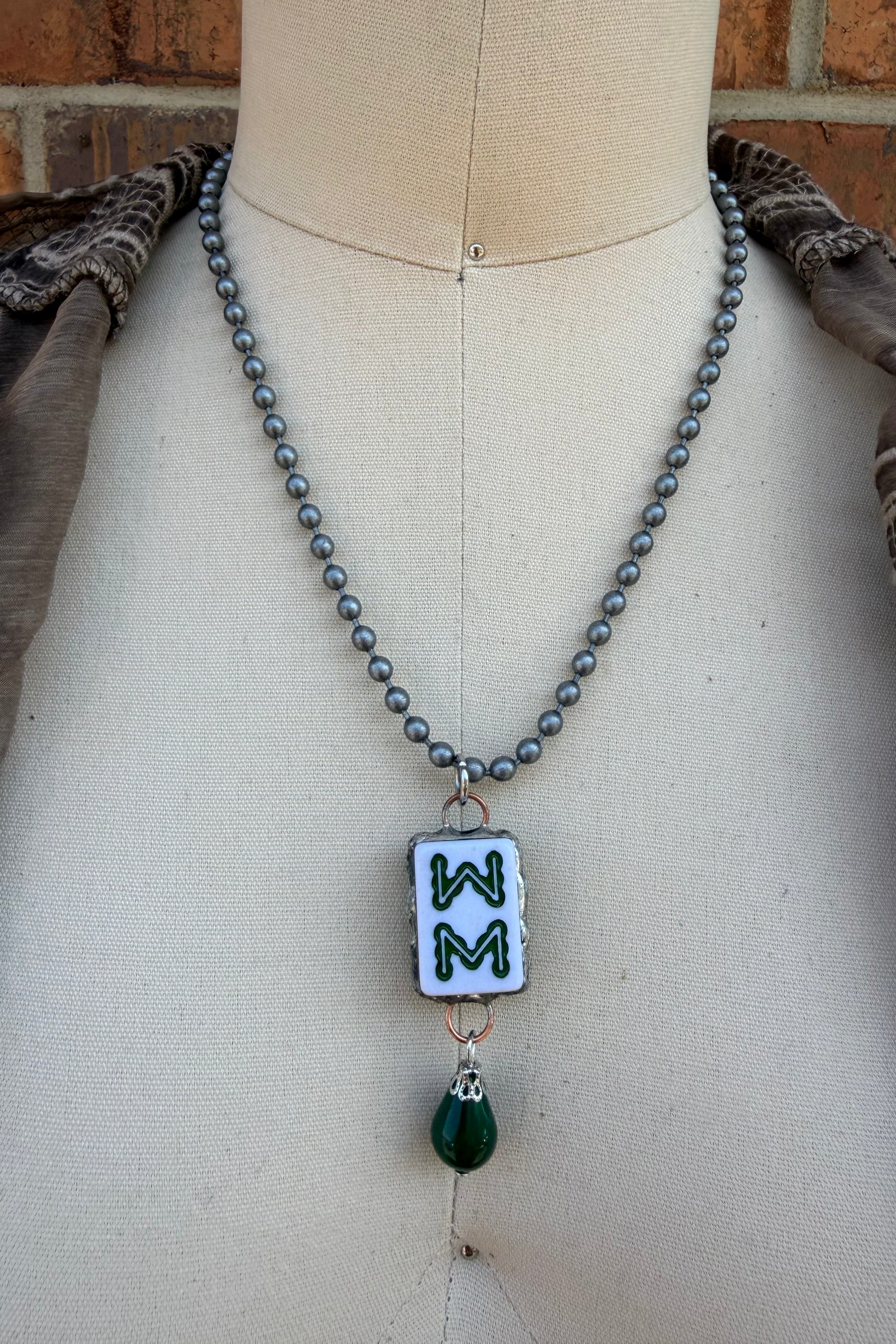 Sassy Mahjong Tile Necklace Style 15