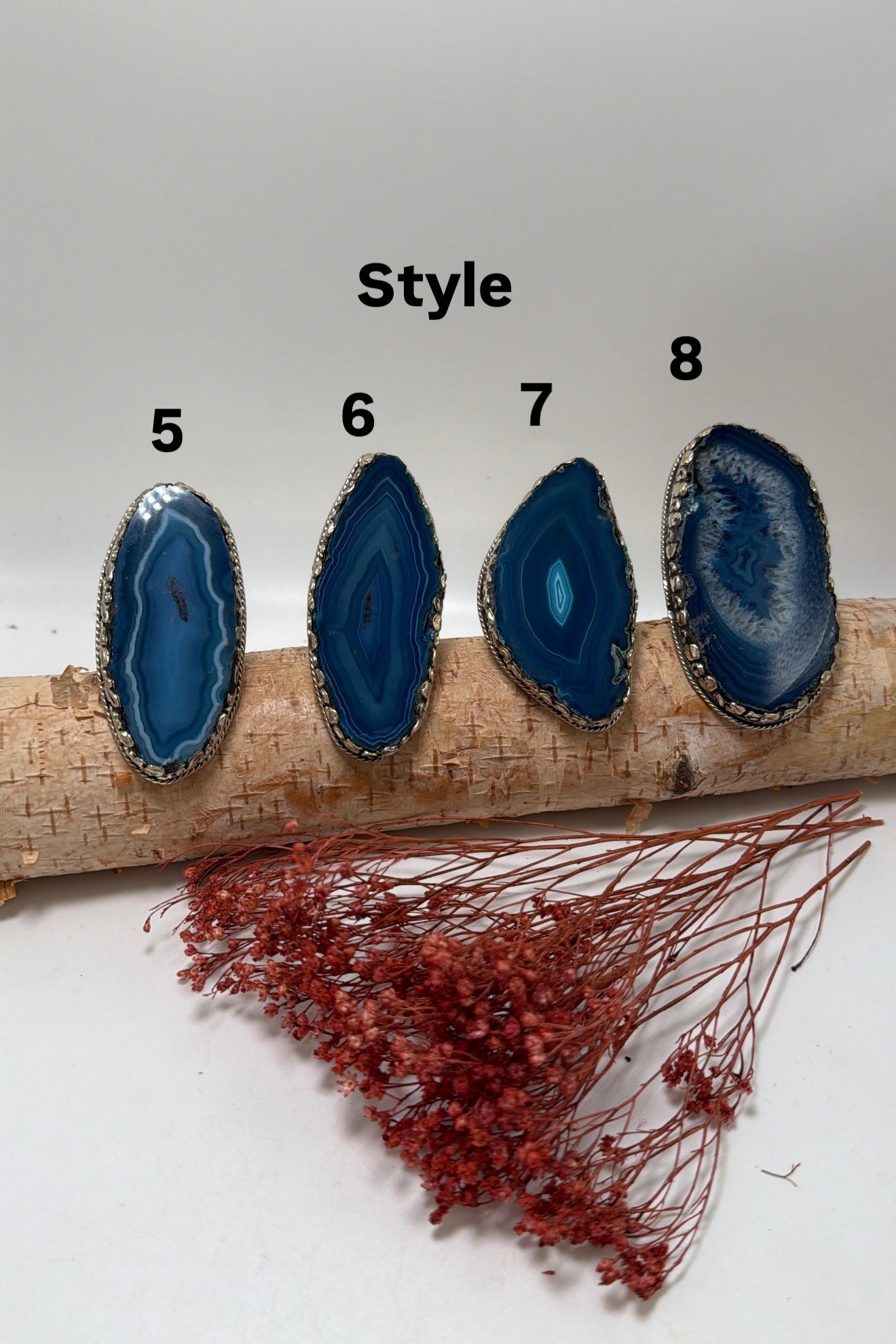 Fantasy Geode Slab Rings