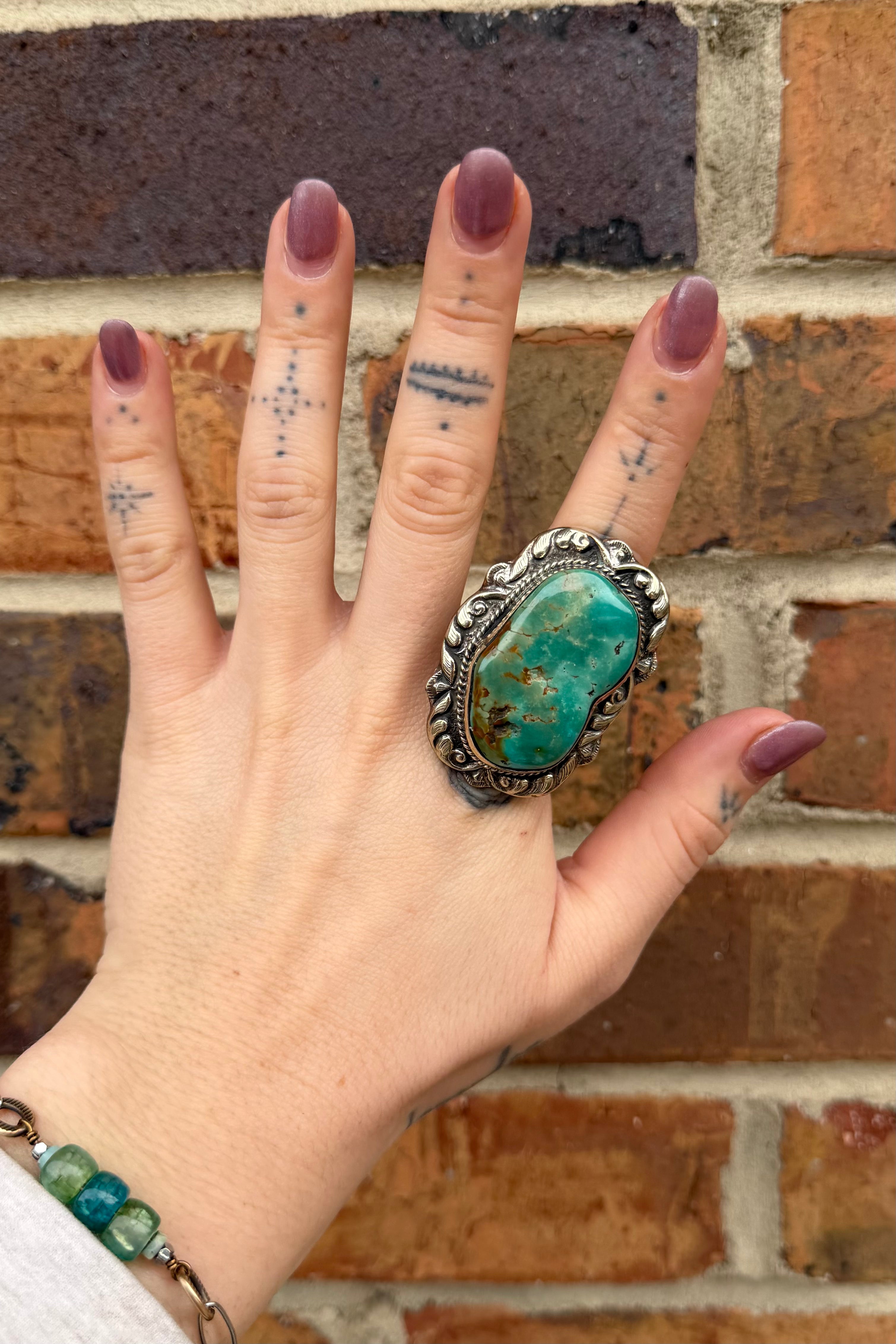 Chunky Nugget Turquoise Ring