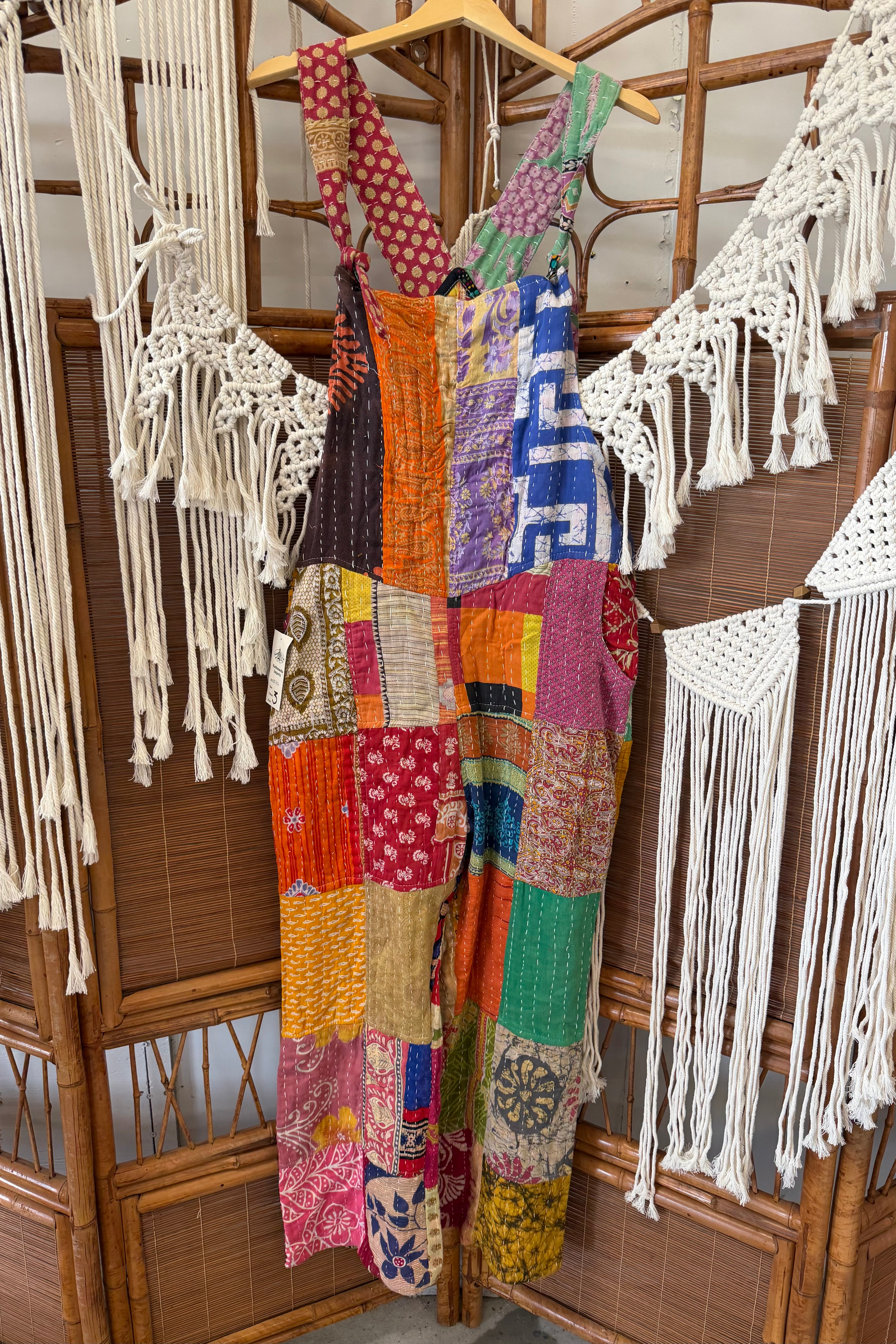 Final Sale - Kantha Tied Straps Overalls Combo 3