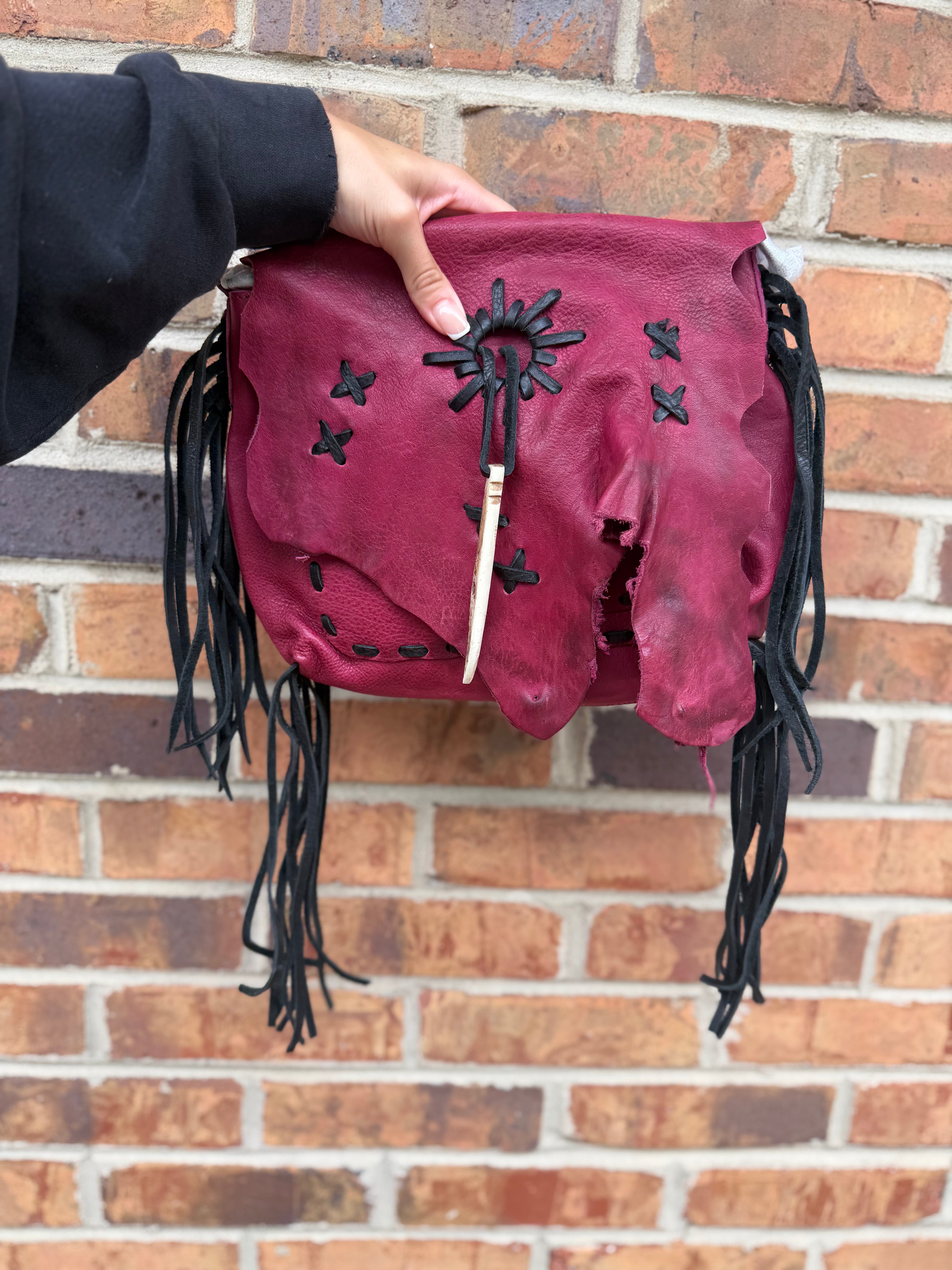 Medium Red Leather Bag