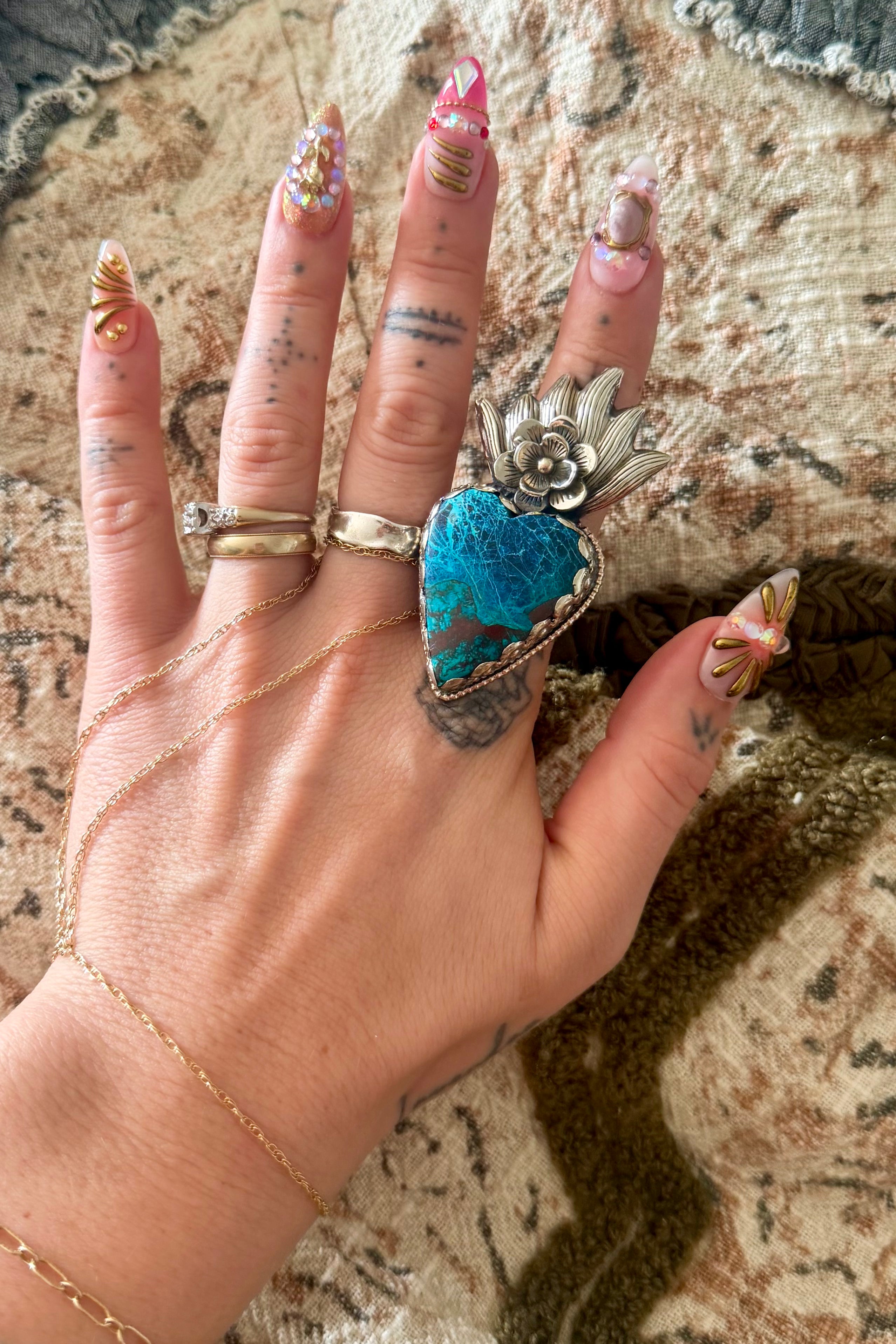 SM Hearts of Blues Ring - Style 2