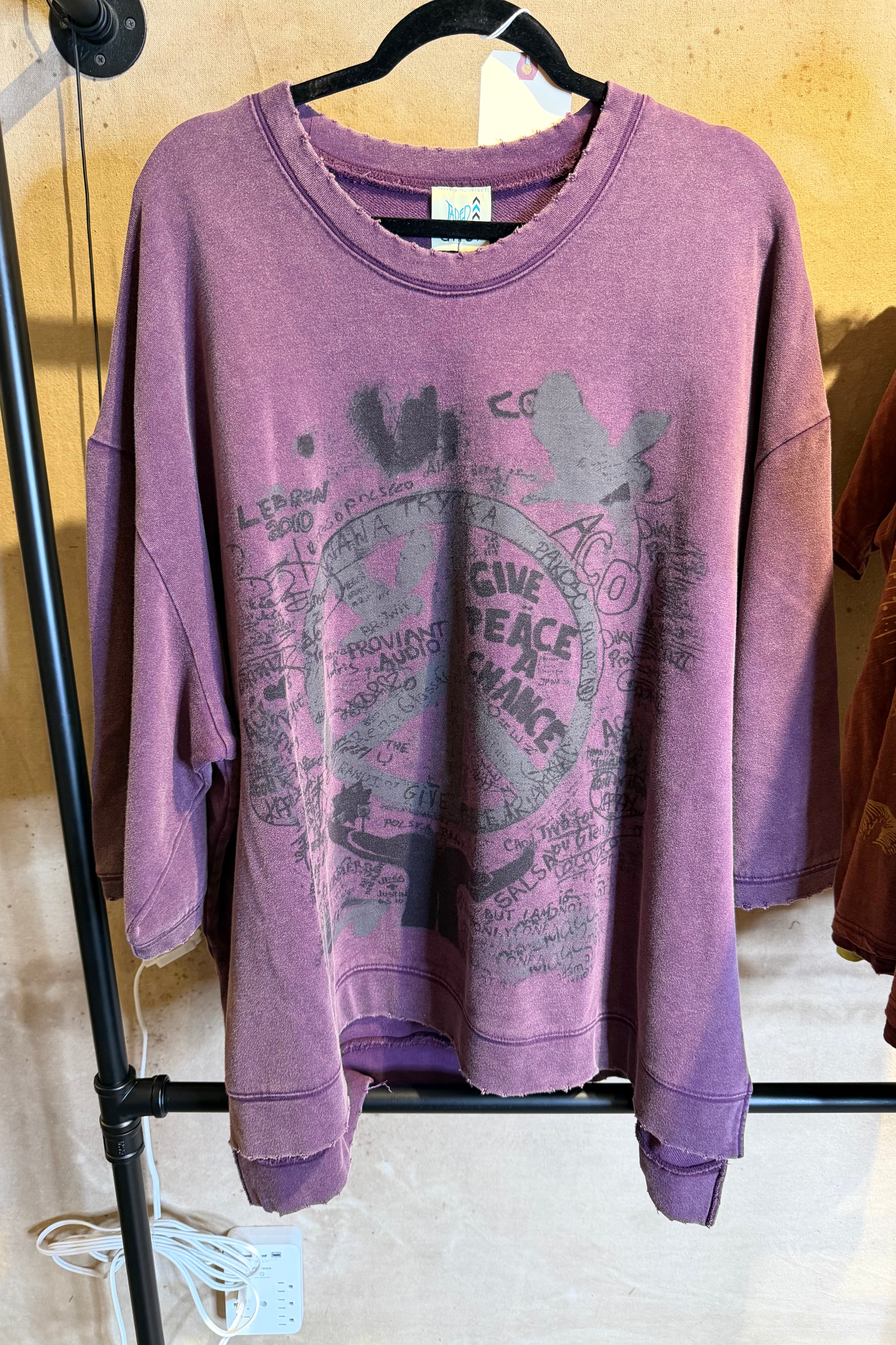 Pre Order ( Ships late March) Dance With The Moon Sweatshirt Peace Plum