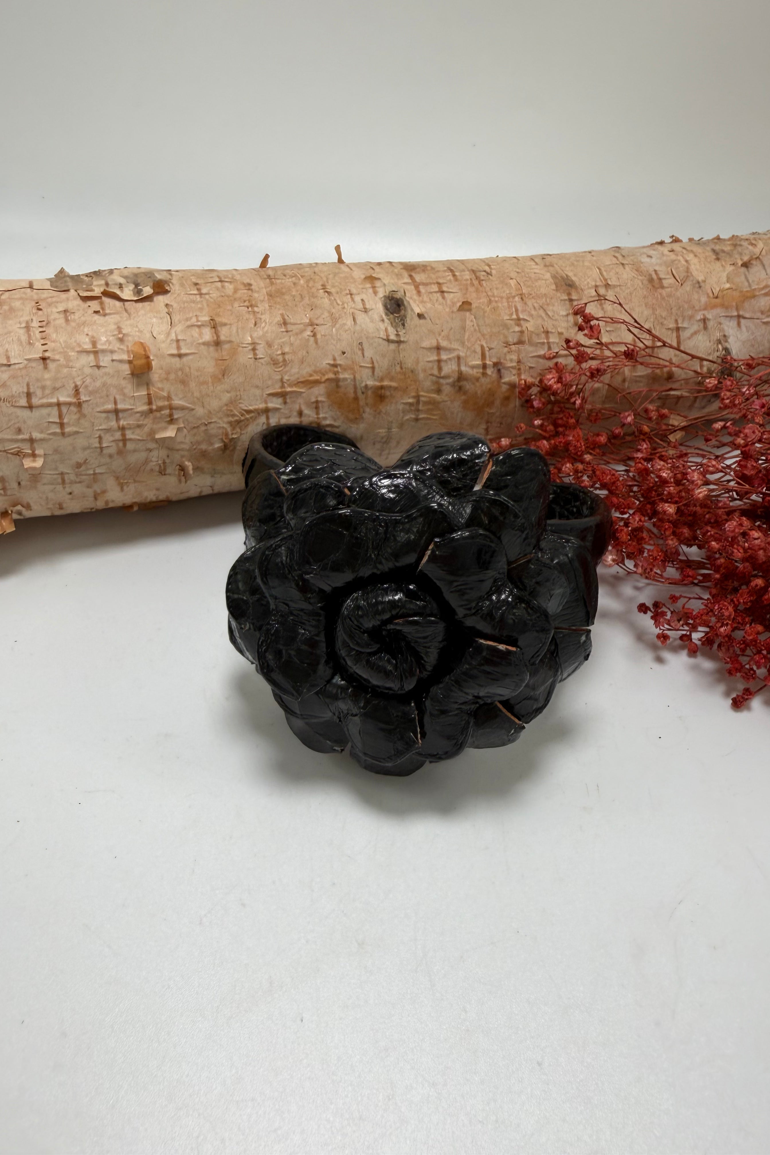 River Snake flower leather cuff