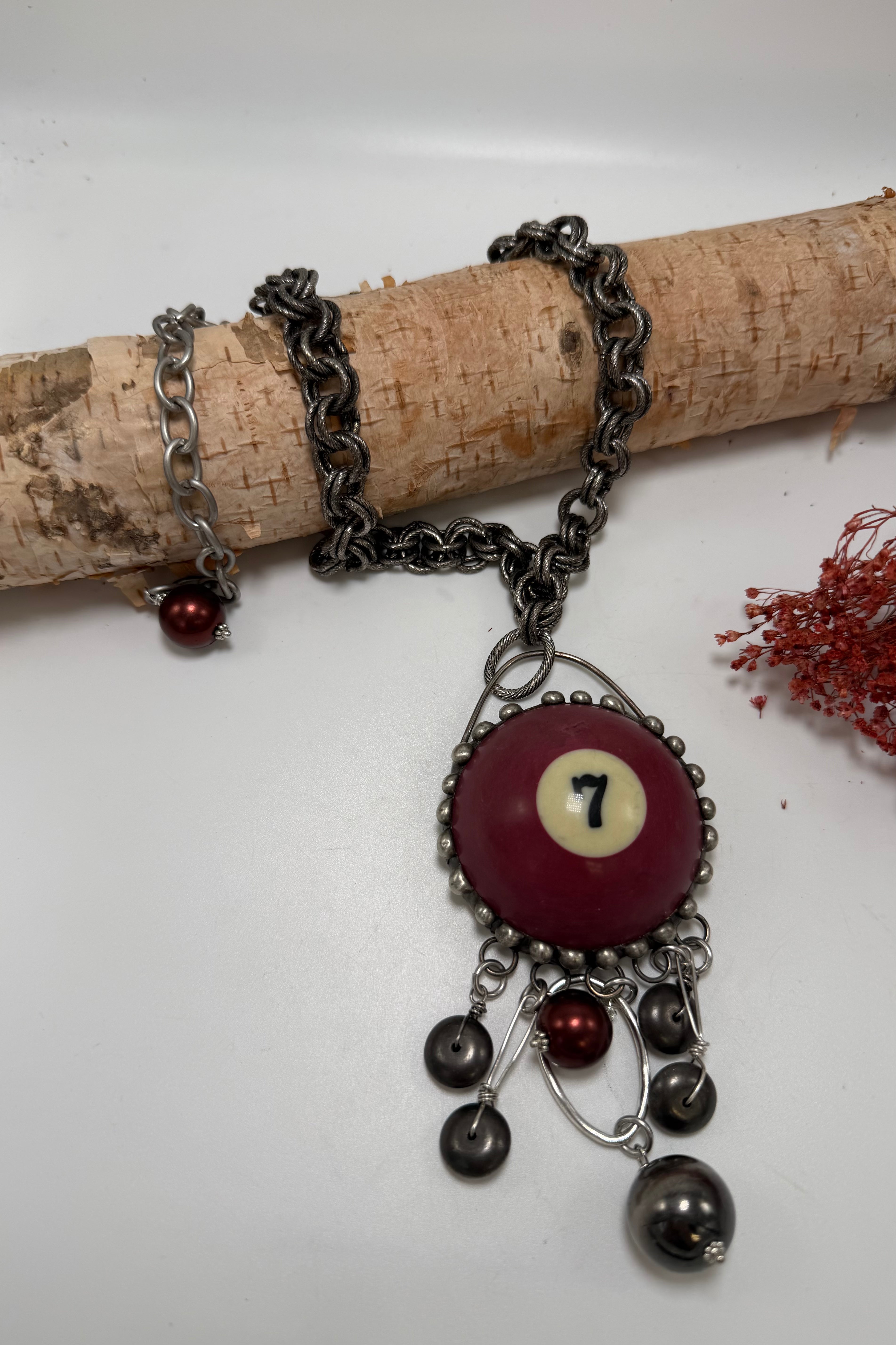 Giant Pool Ball Necklace