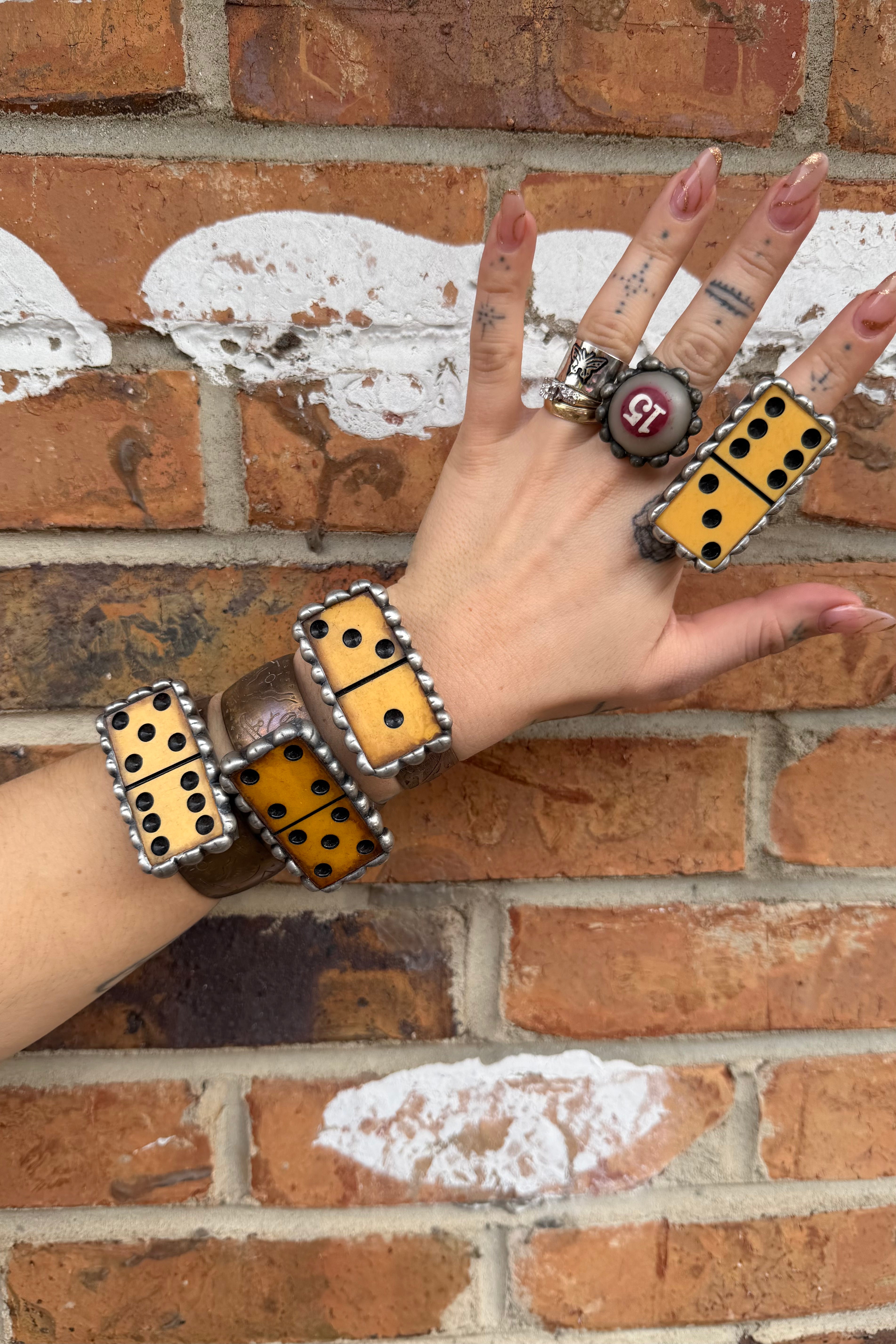Domino Cuff in Vintage Yellow Shades