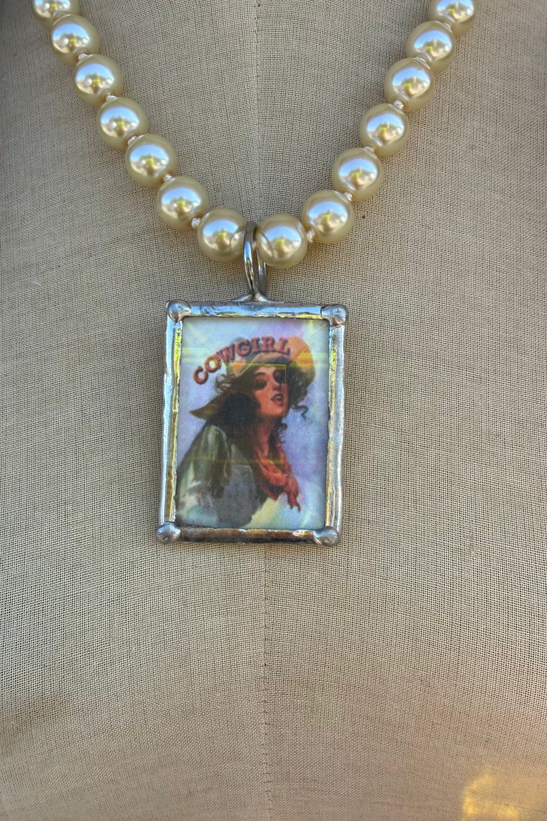 Cowgirl Portrait Necklace