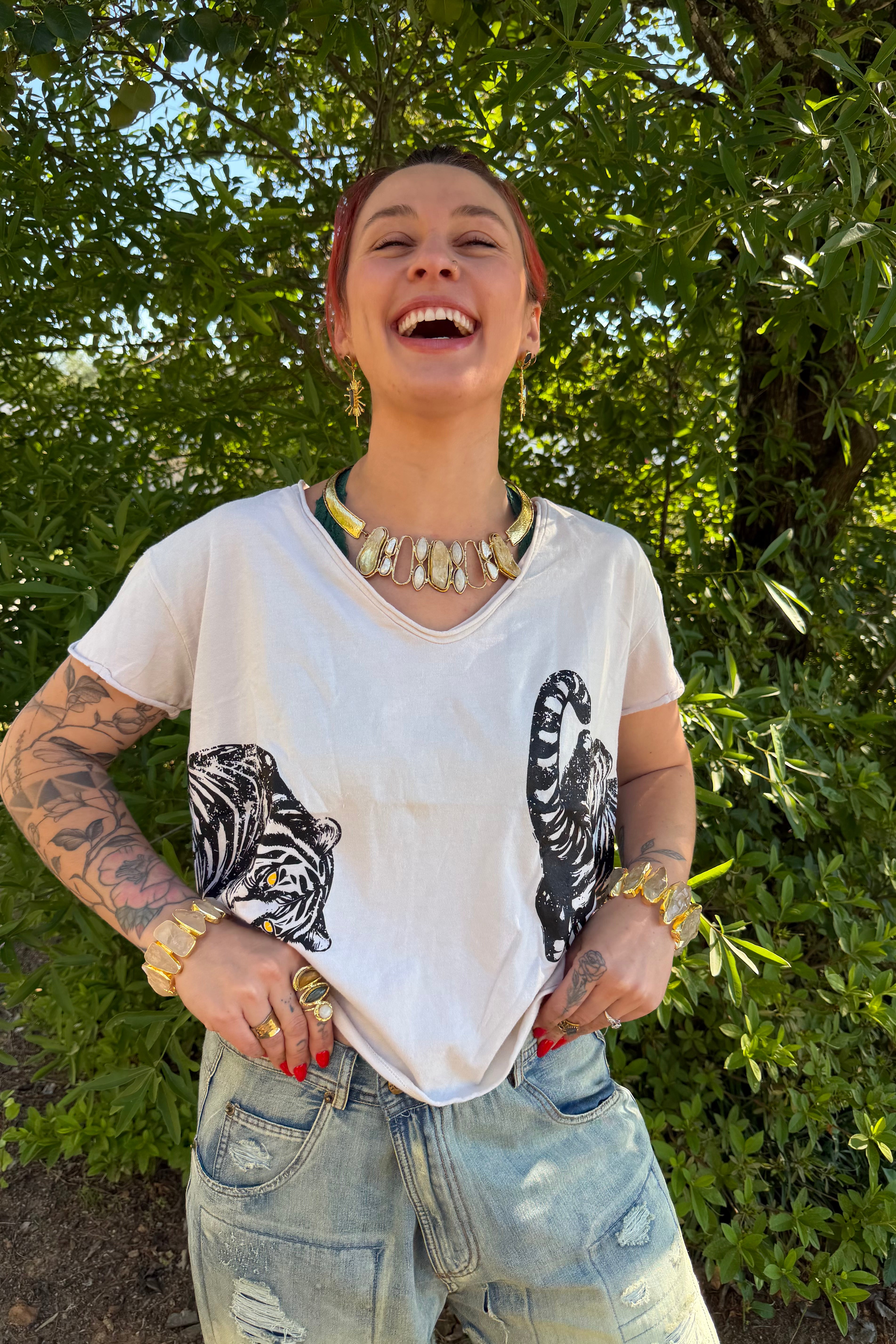 Eye of the Tiger Printed Swing Tee