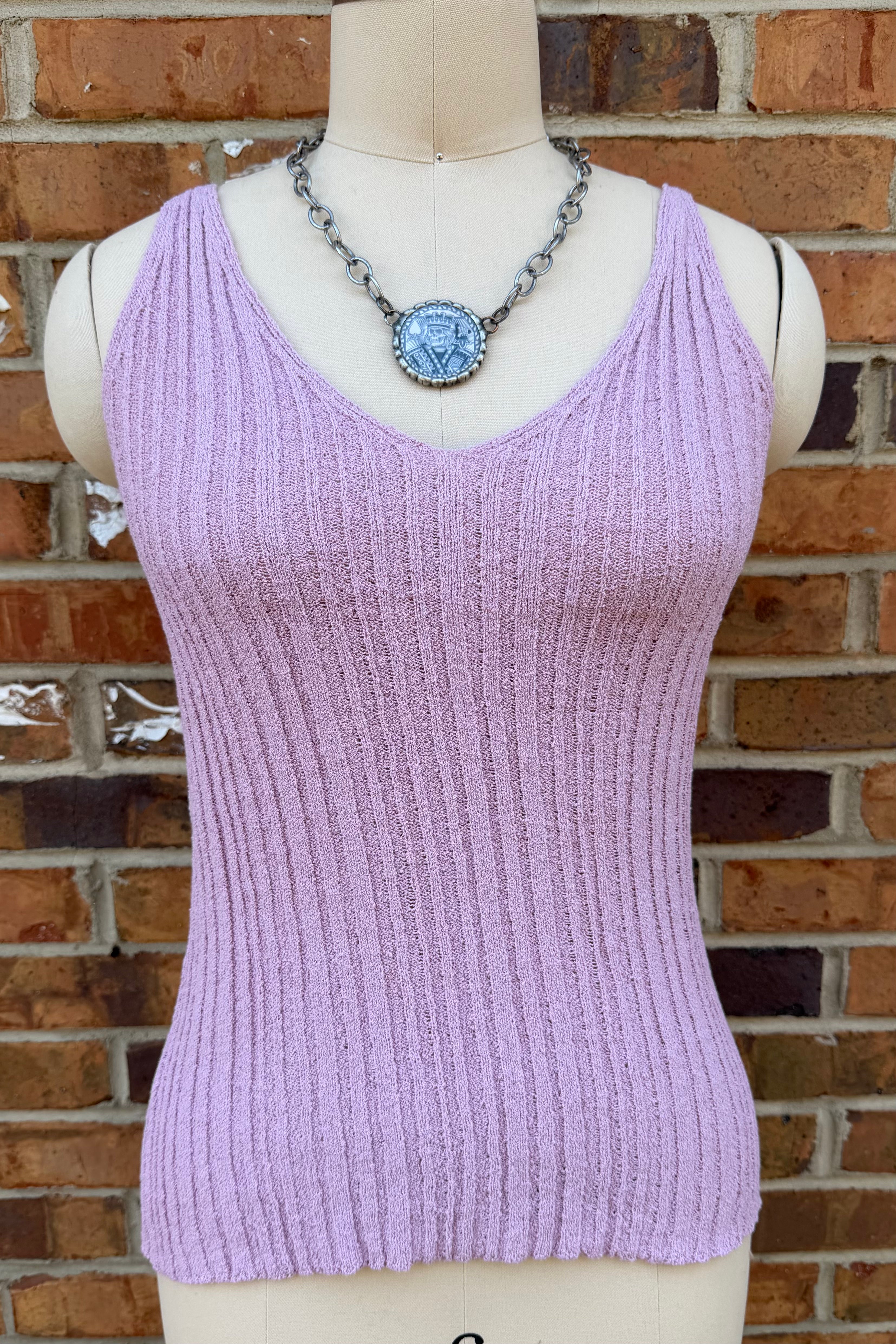 Dusty Lilac Knit Tank