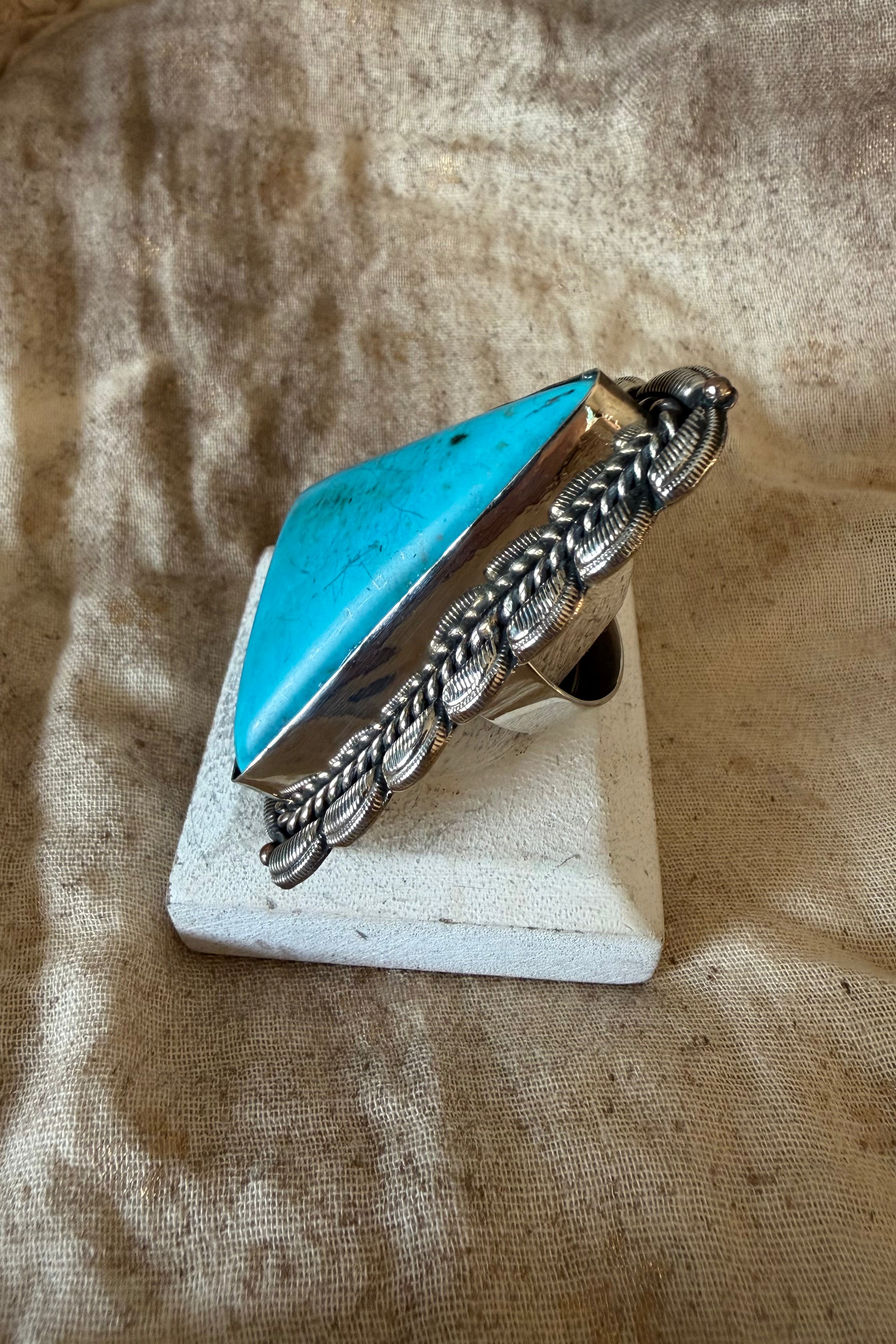 Blue Triangle Ring