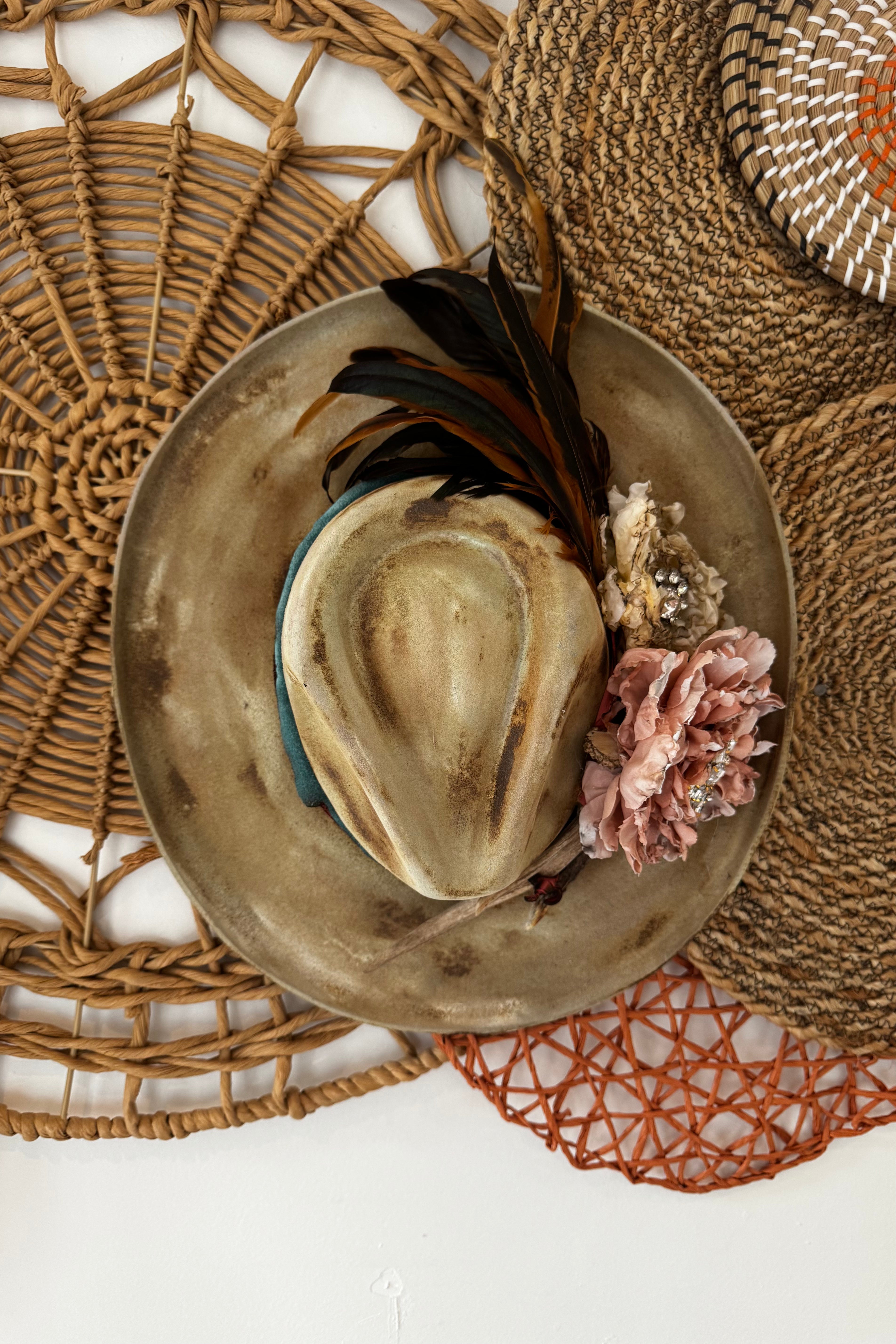 So Proper Cowgirl Big Floral Statement Hat