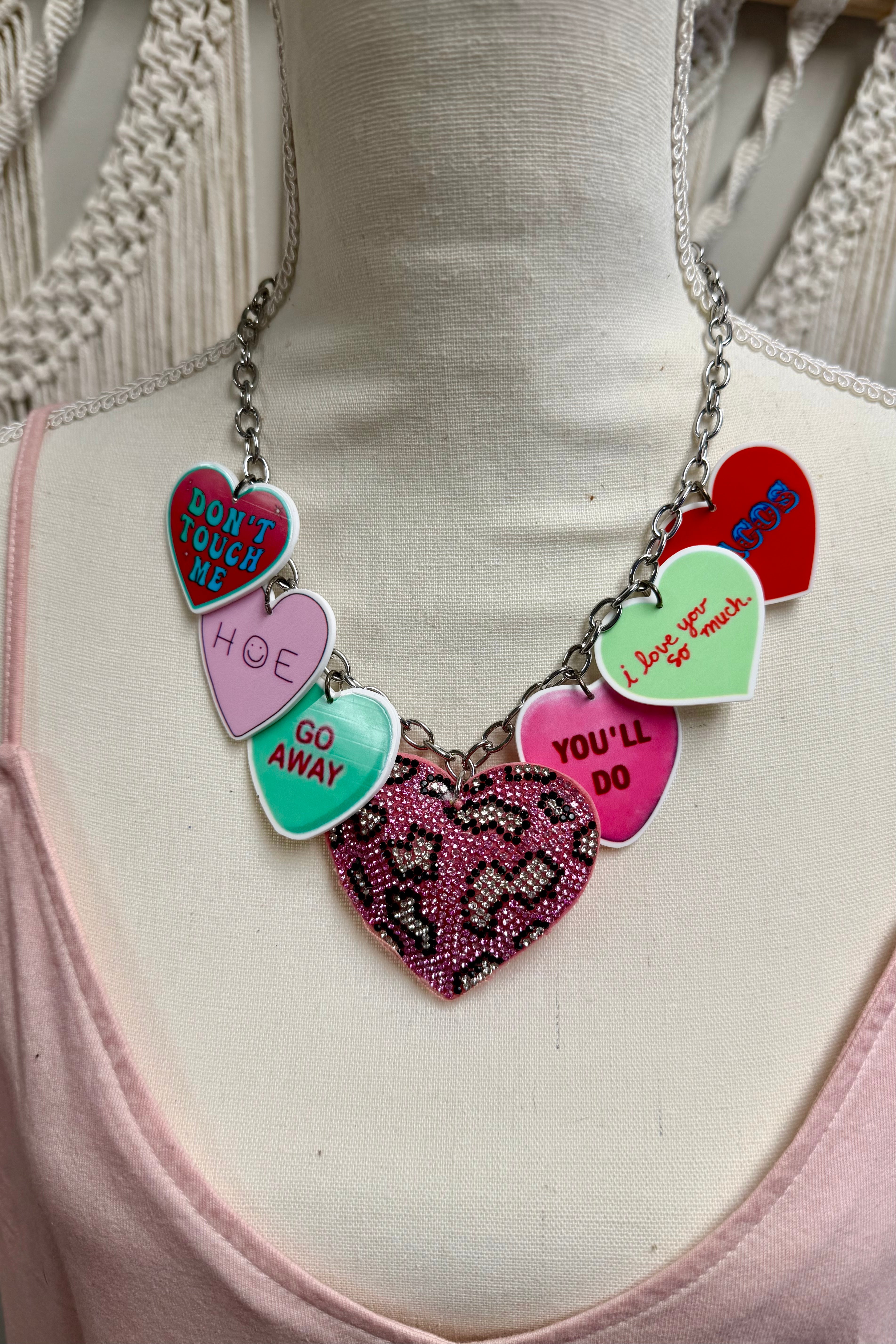 FINAL SALE Naughty Conversation Heart Necklace
