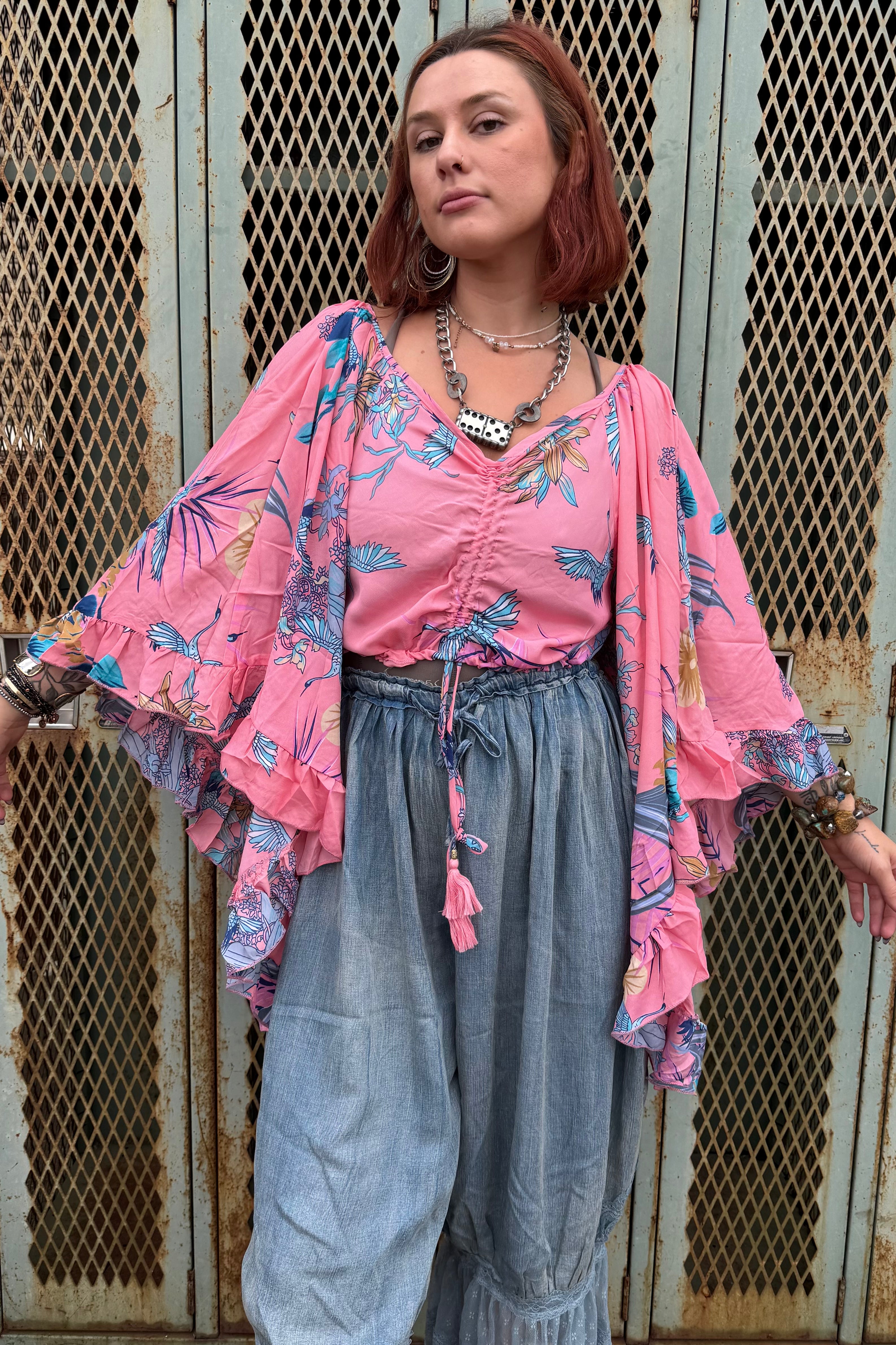 Butterfly Center Cinched Top Combo C