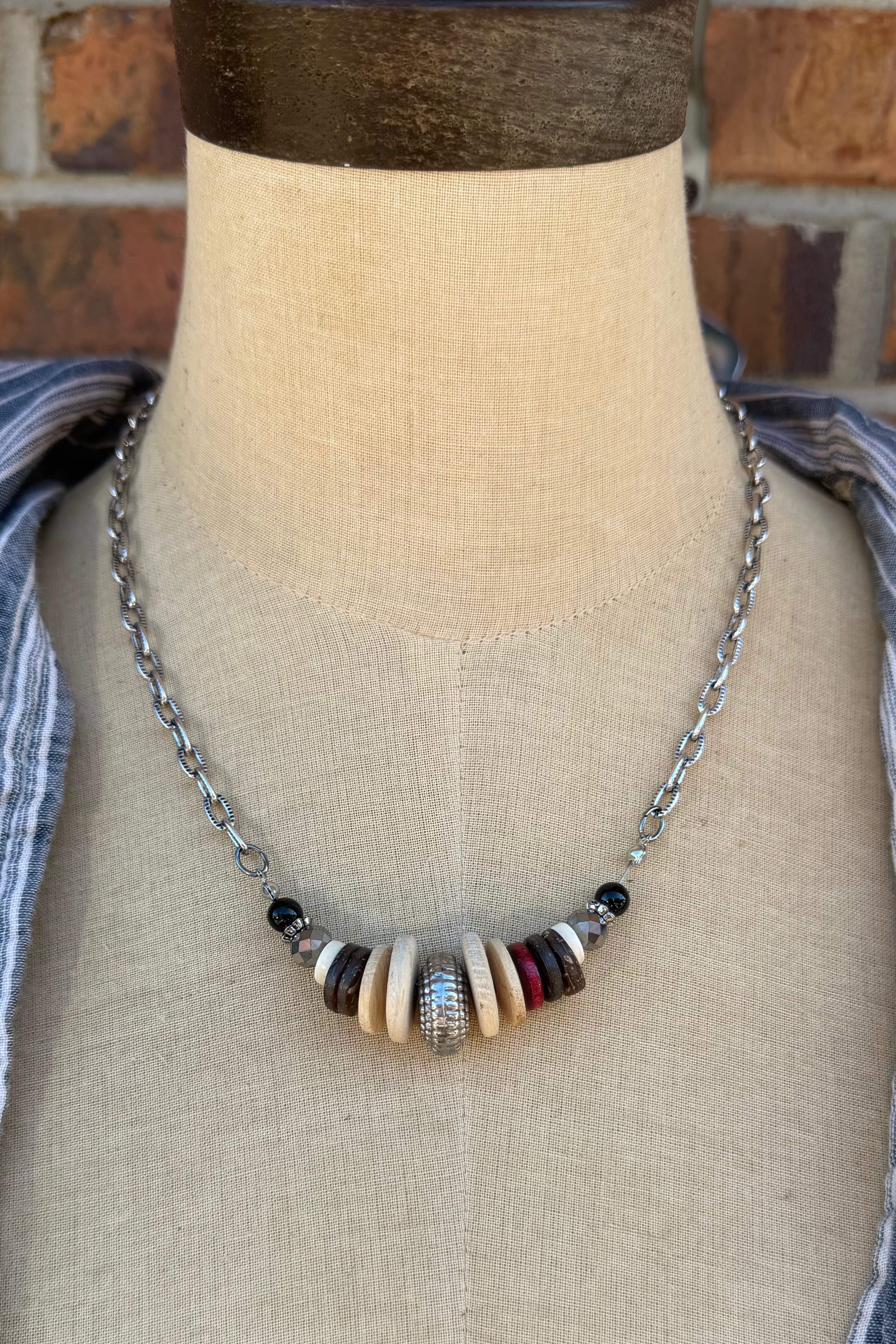 Simple Stacked Bead Necklace