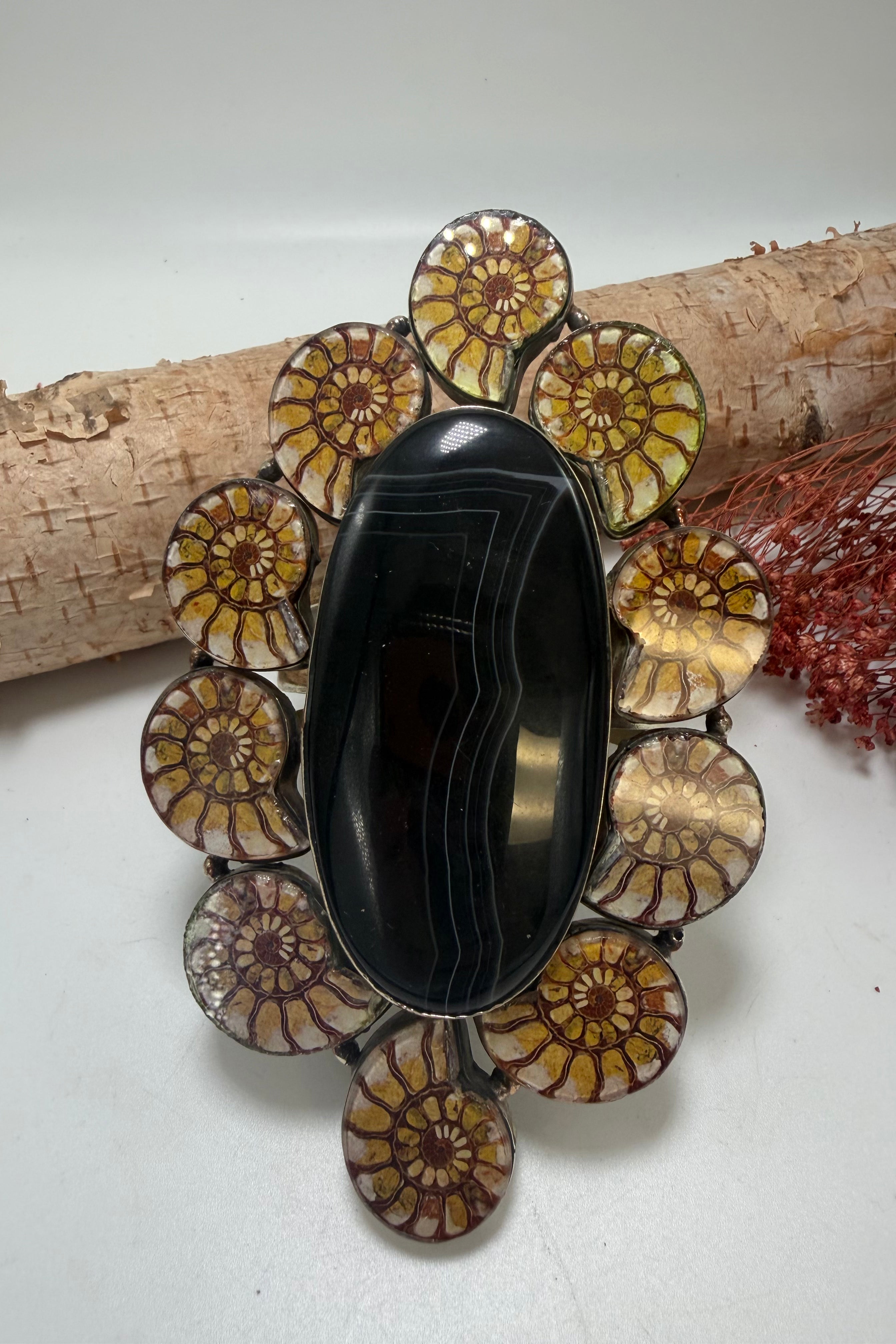 Abstract Spiral Shell Cuff
