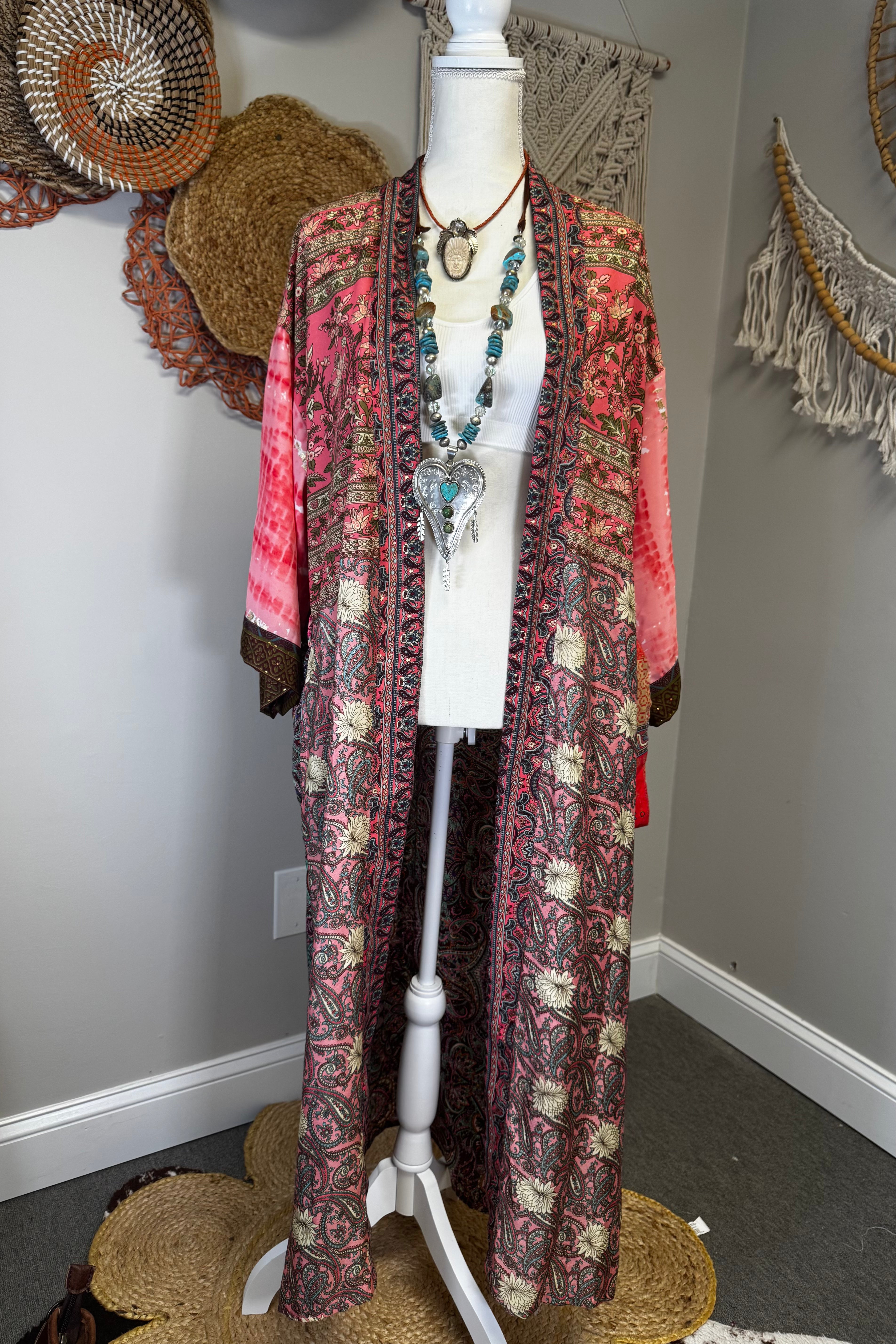 Poly Silk Kimono Combo E