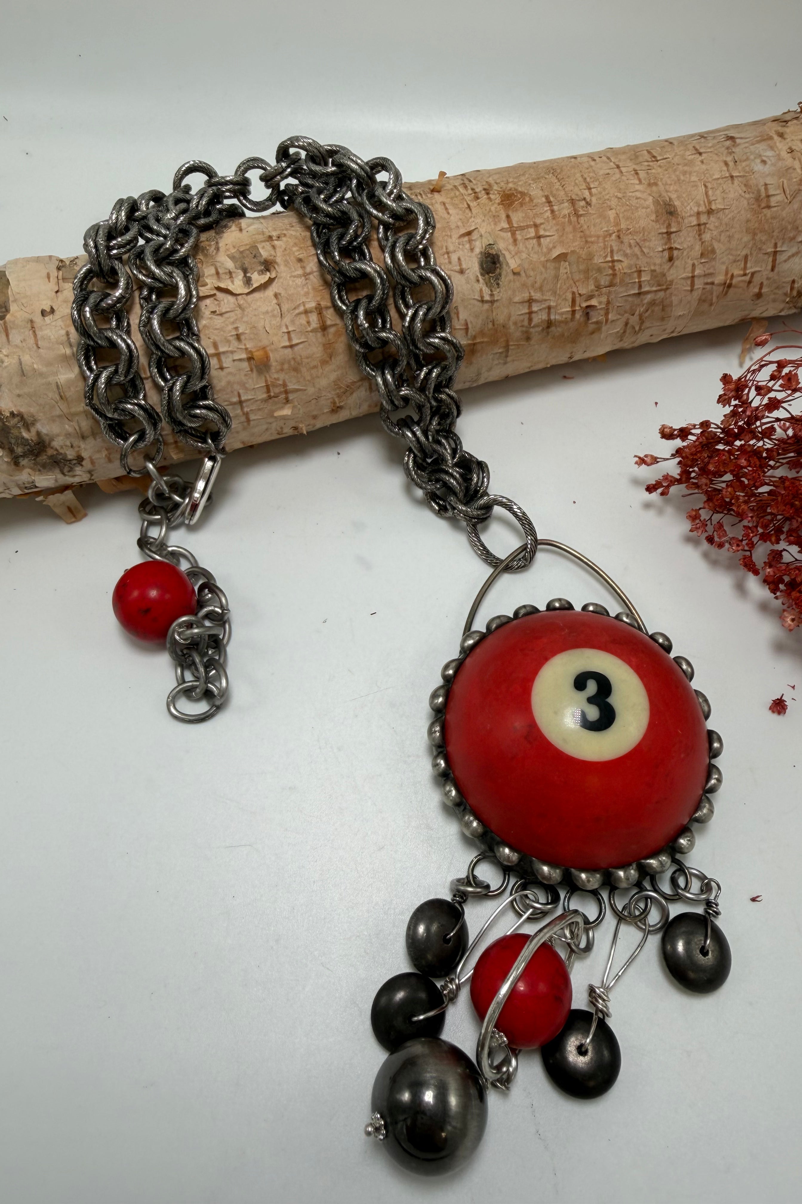 Giant Pool Ball Necklace