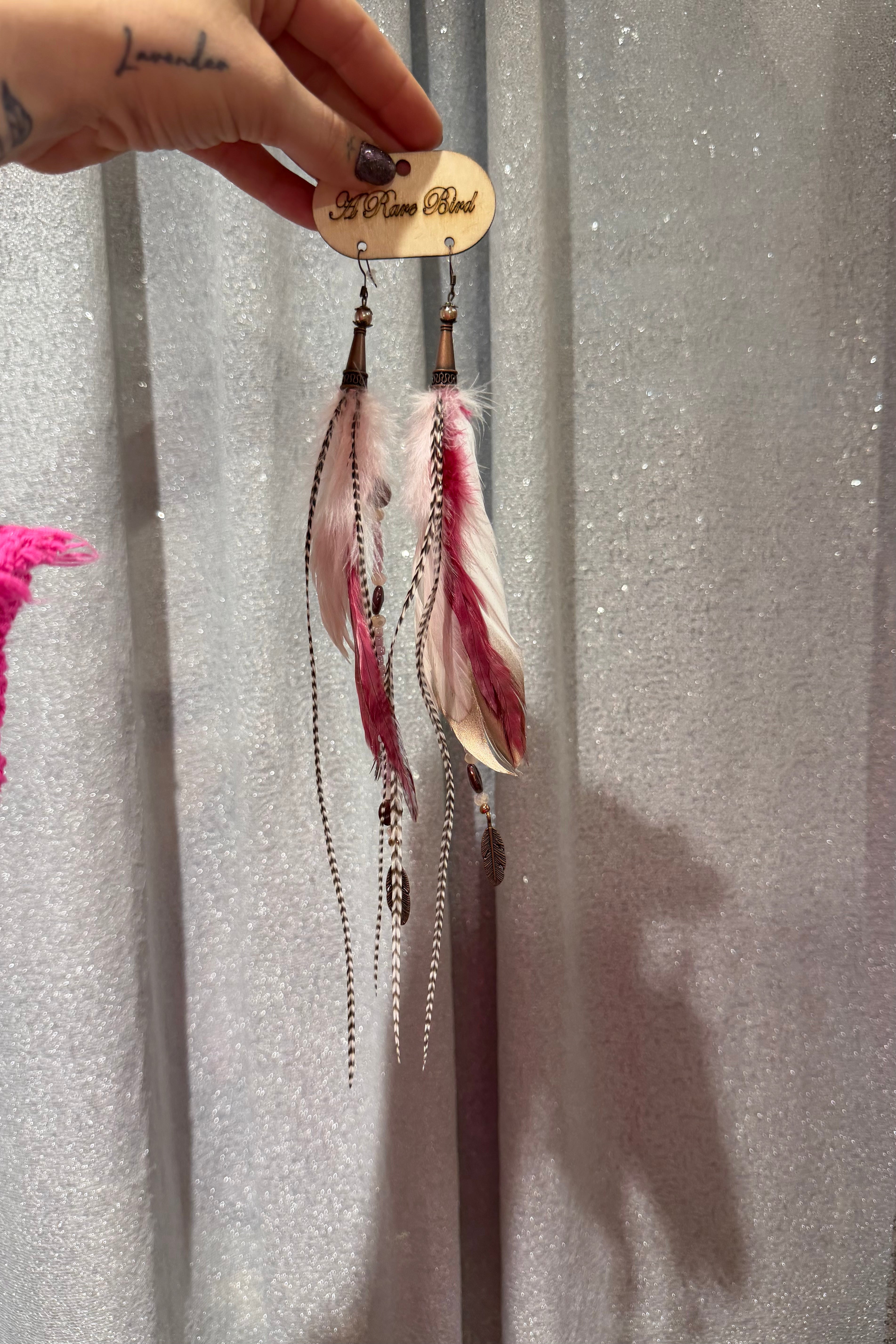 Lil Miss Priss Feather Earring in Pink