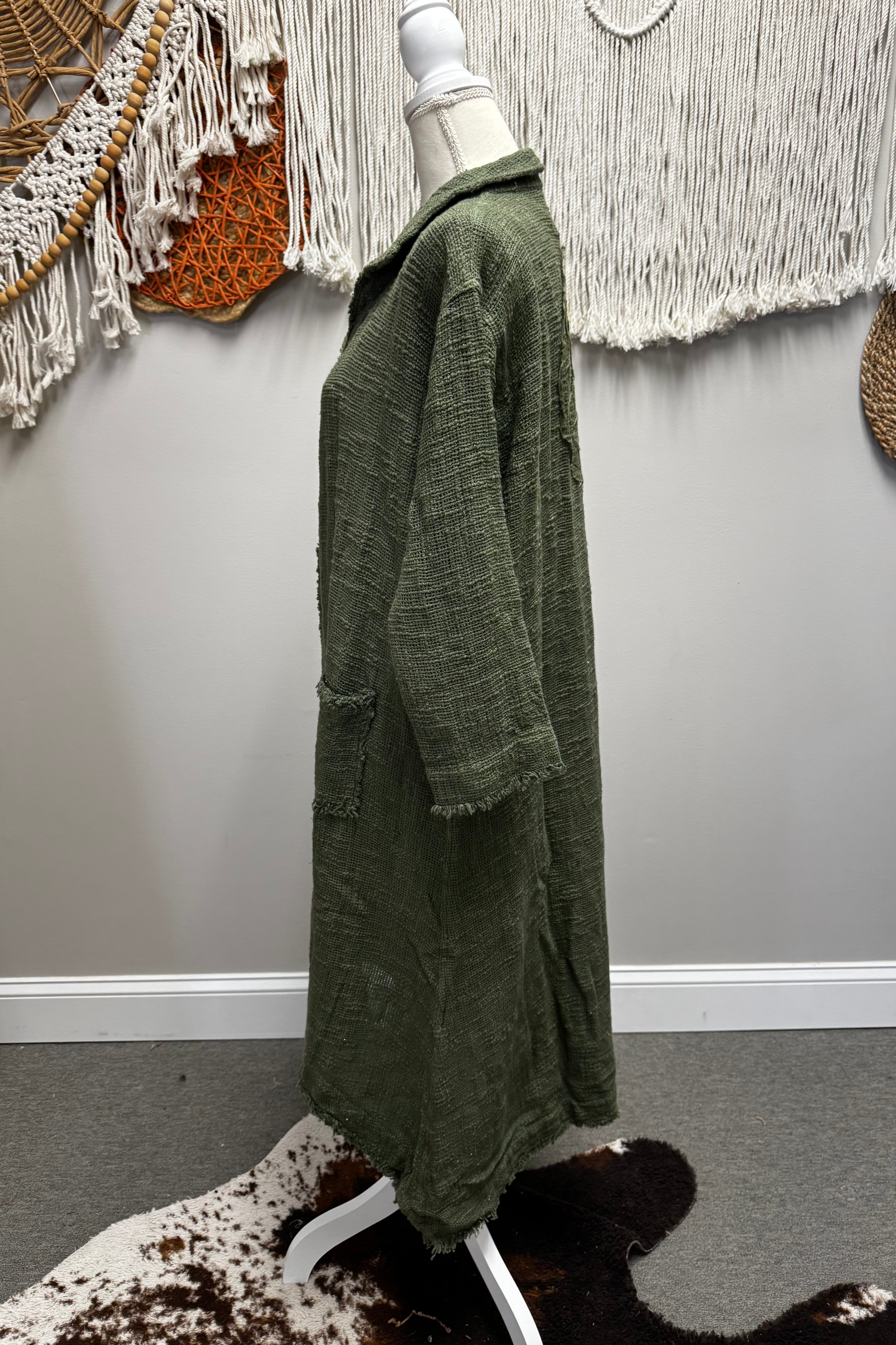 Be in Peace Cardigan in Olive