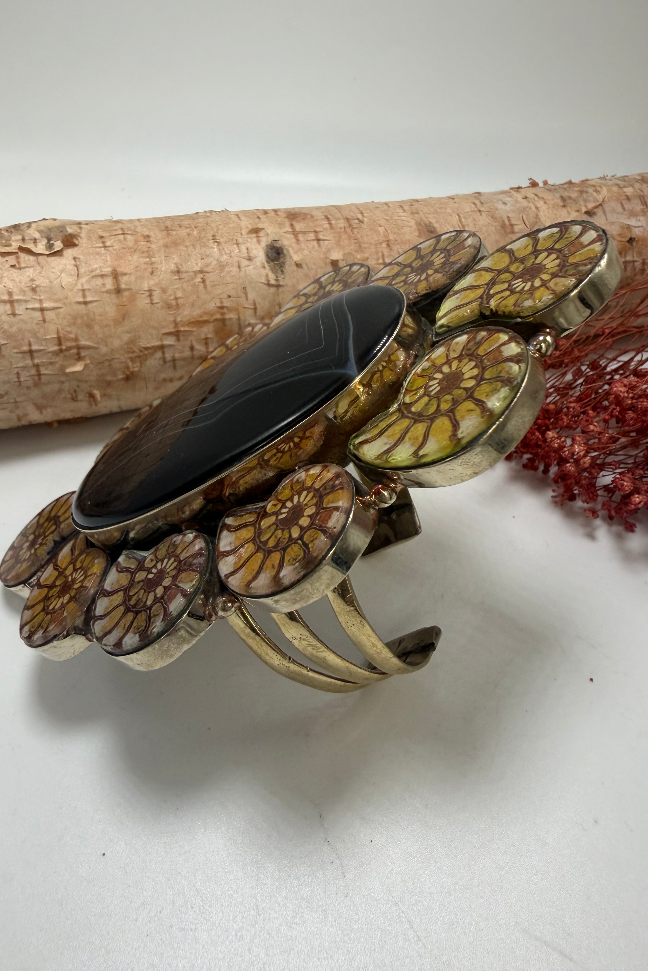 Abstract Spiral Shell Cuff