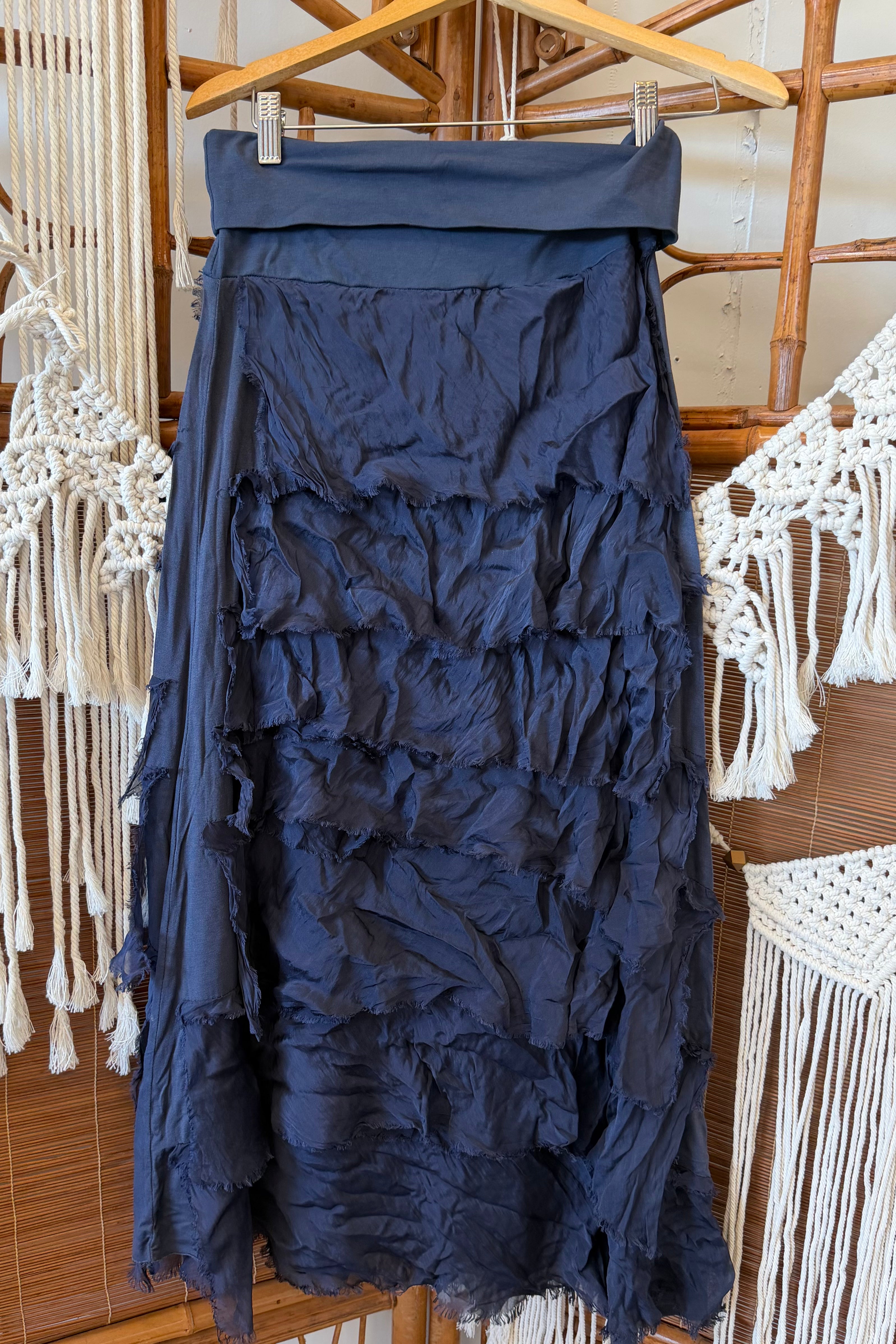Silk Ruffle Skirt