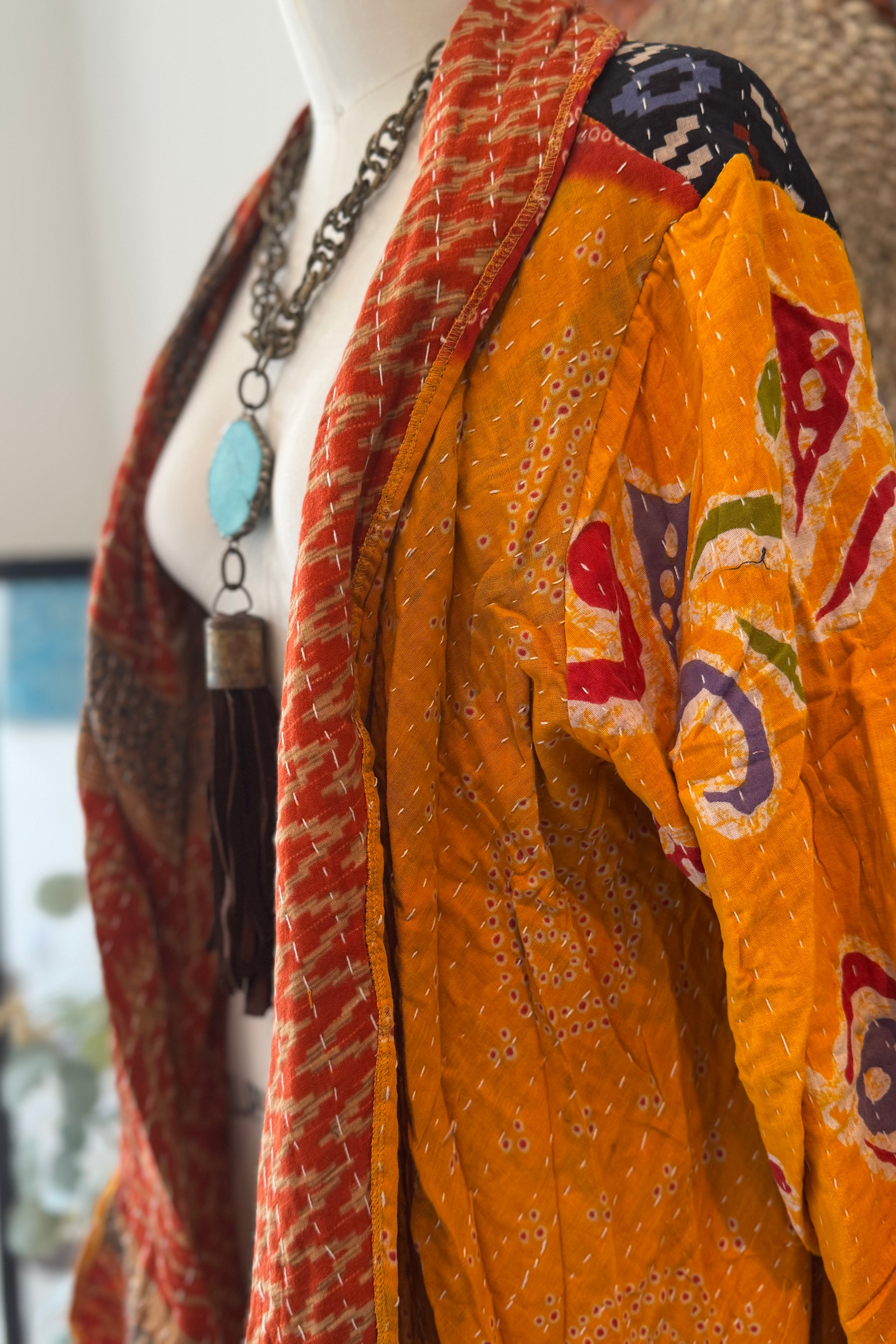 Kantha Sunrise Duster Combo J