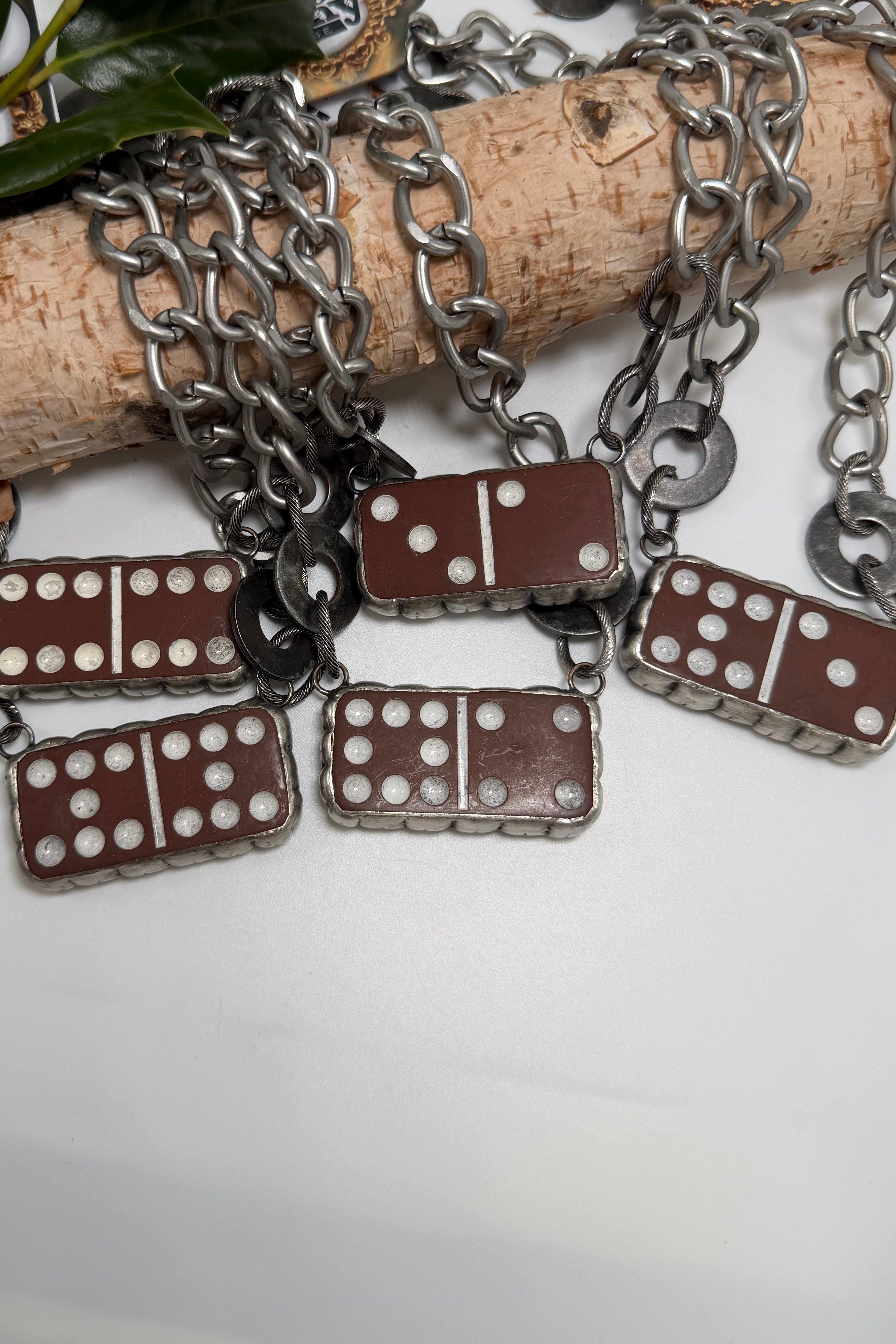Brown Domino Necklace