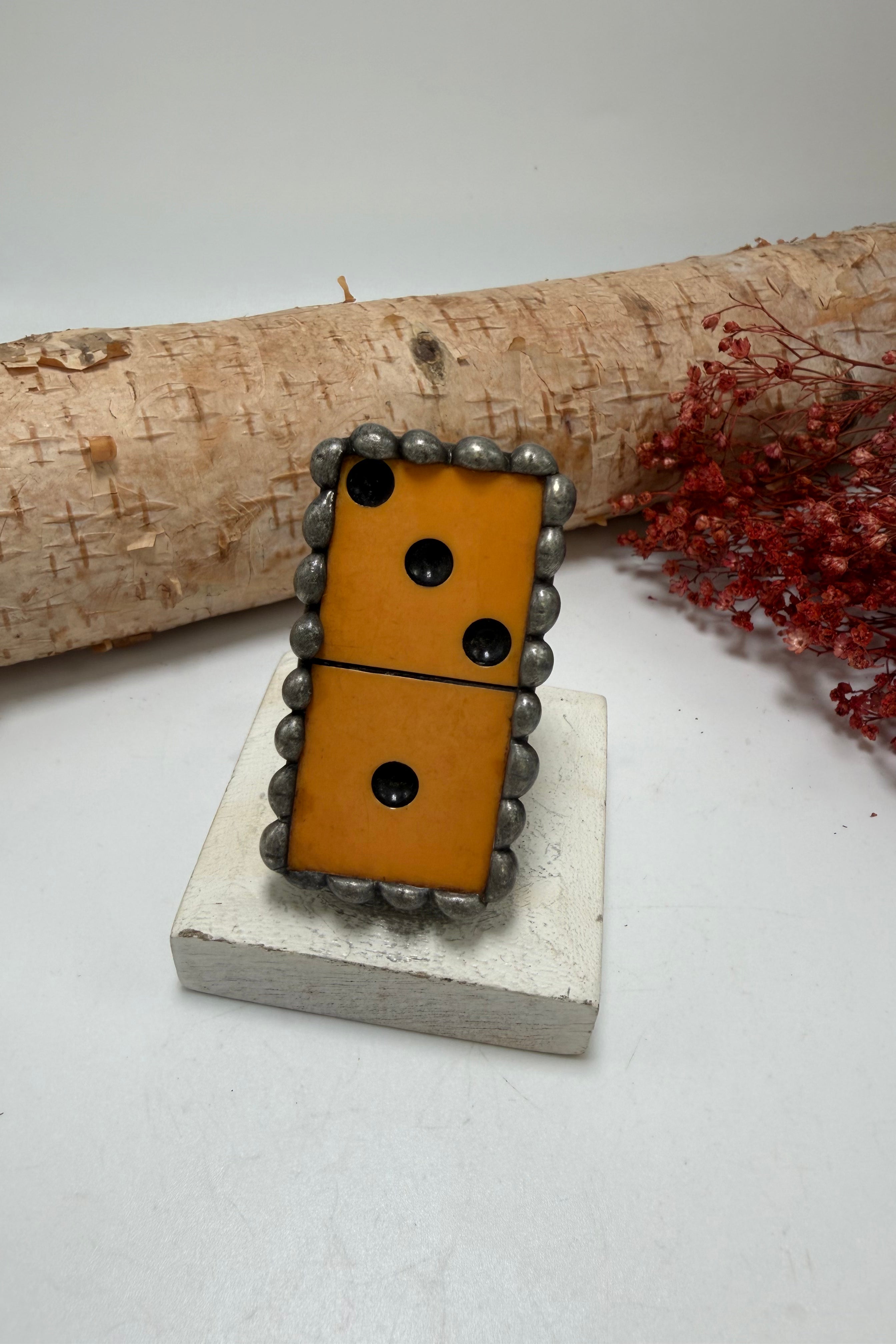 Vintage 3 + 1 Domino Ring
